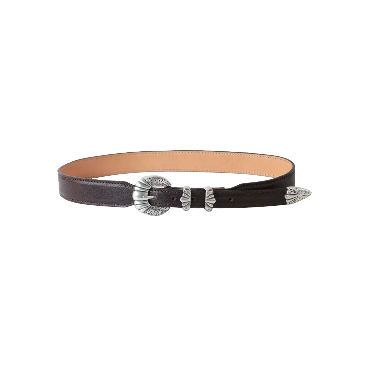 Top Grain Leather Western Belt with Engraved Buckle - Image 7