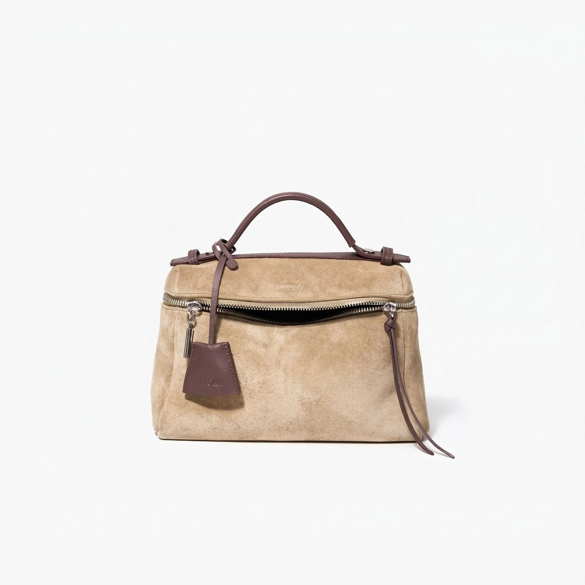 Top Grain Leather Zip Pocket Satchel - Image 7