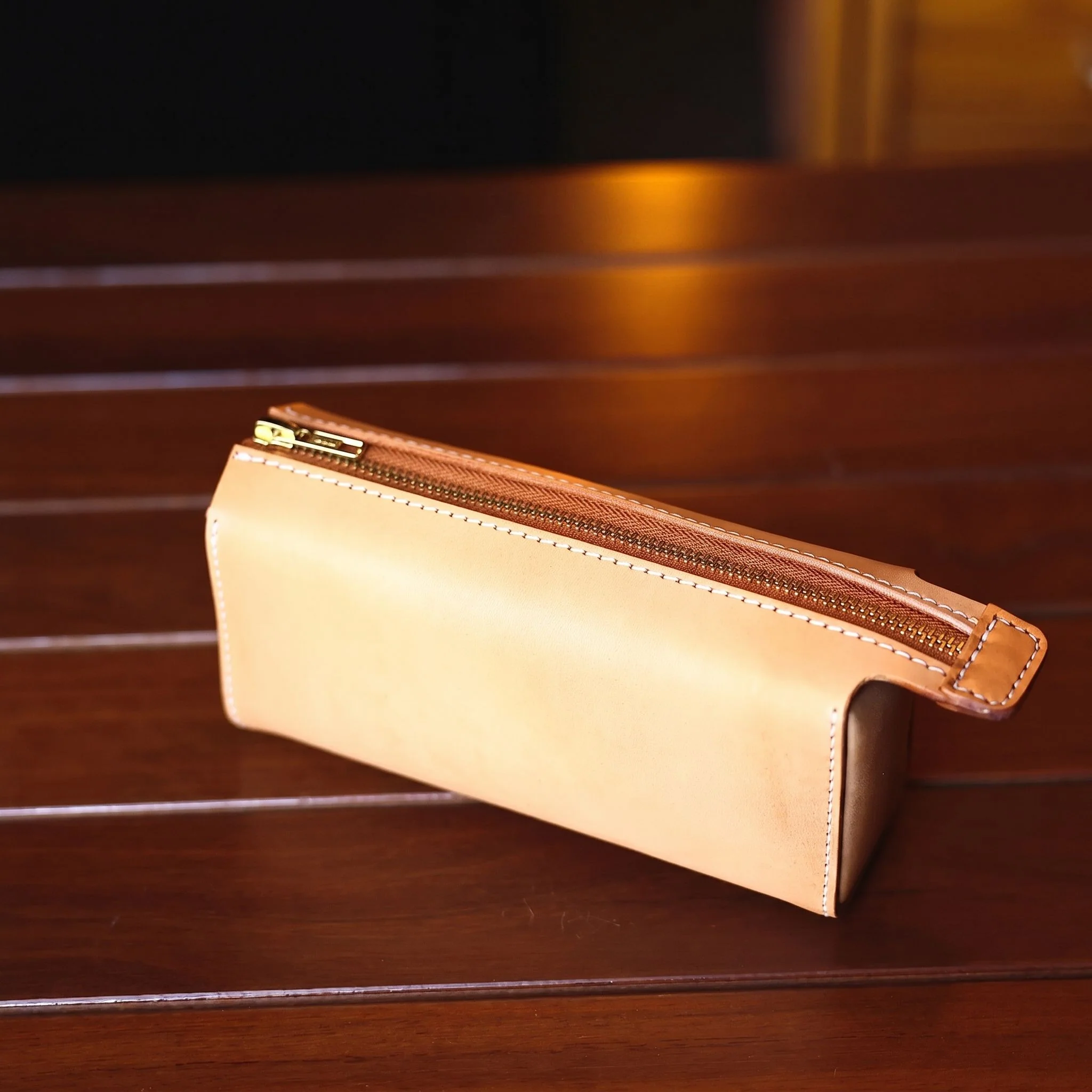 Top-Grain Leather Zip Pouch - Image 3