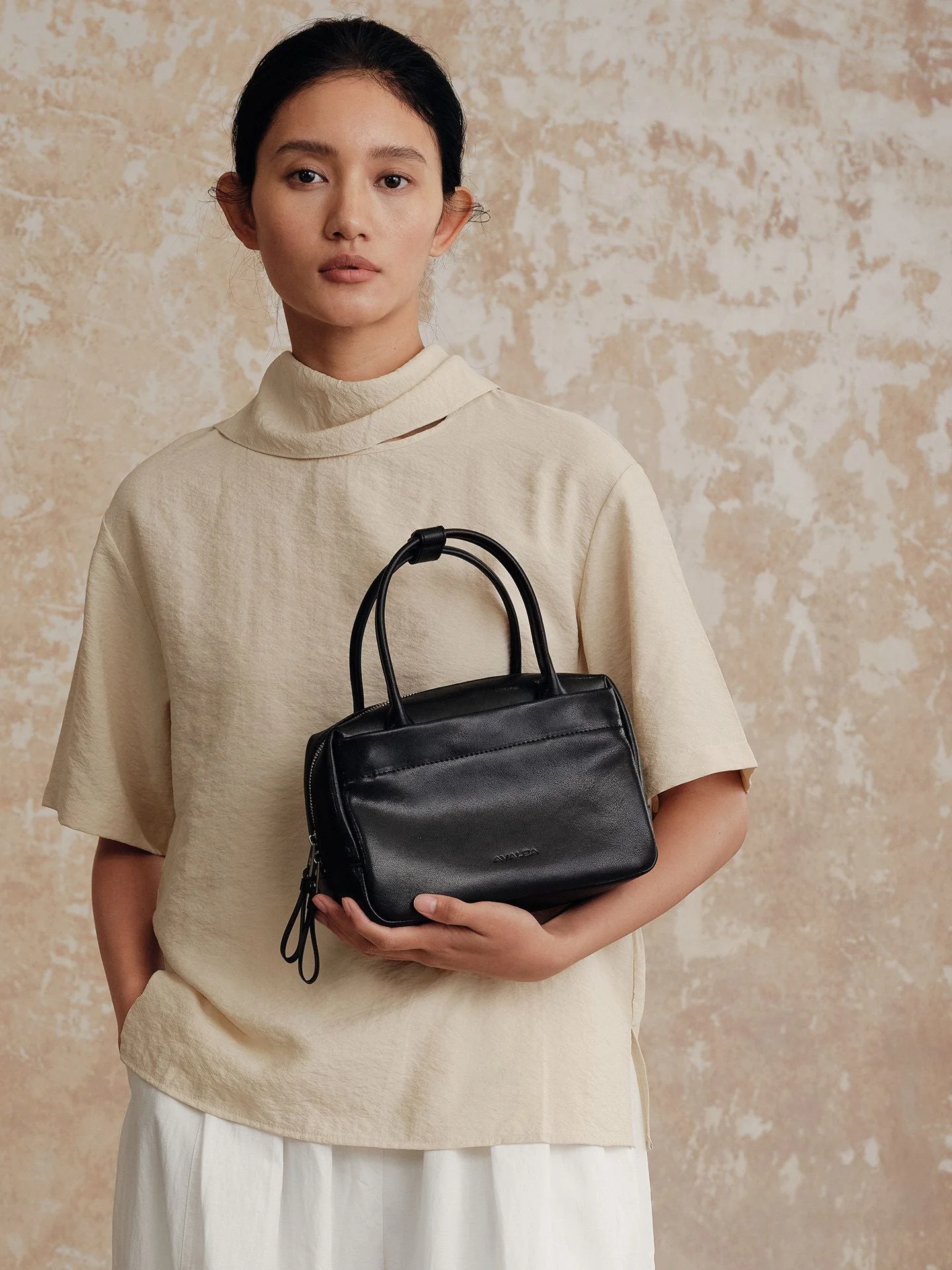 Top-Grain Leather Zip-Top Satchel - Image 2