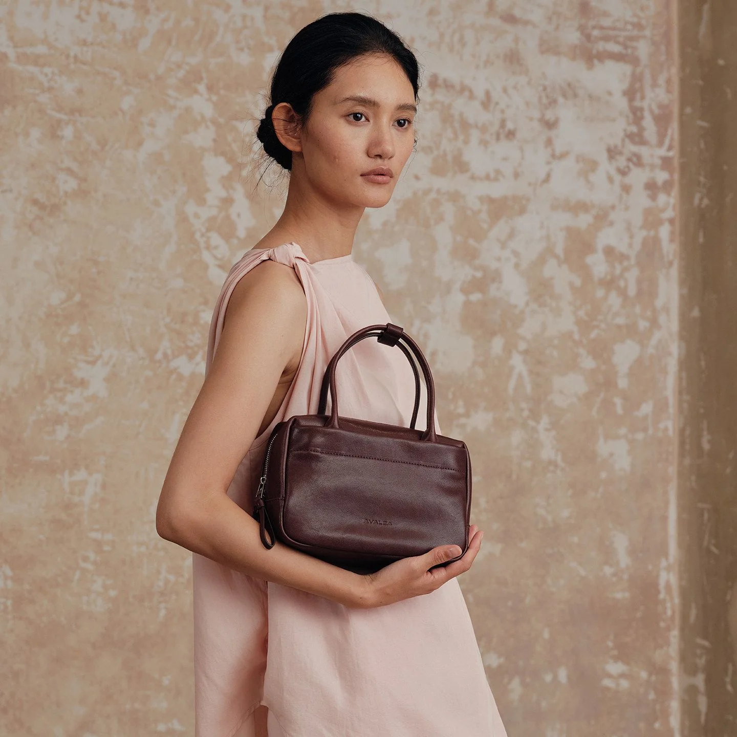 Top-Grain Leather Zip-Top Satchel - Image 8