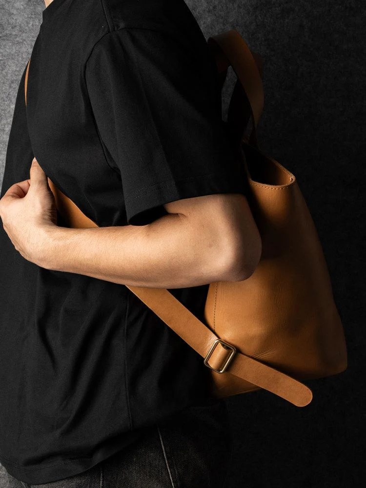 Top-Grain Leather Zip-Top Tote - Image 3