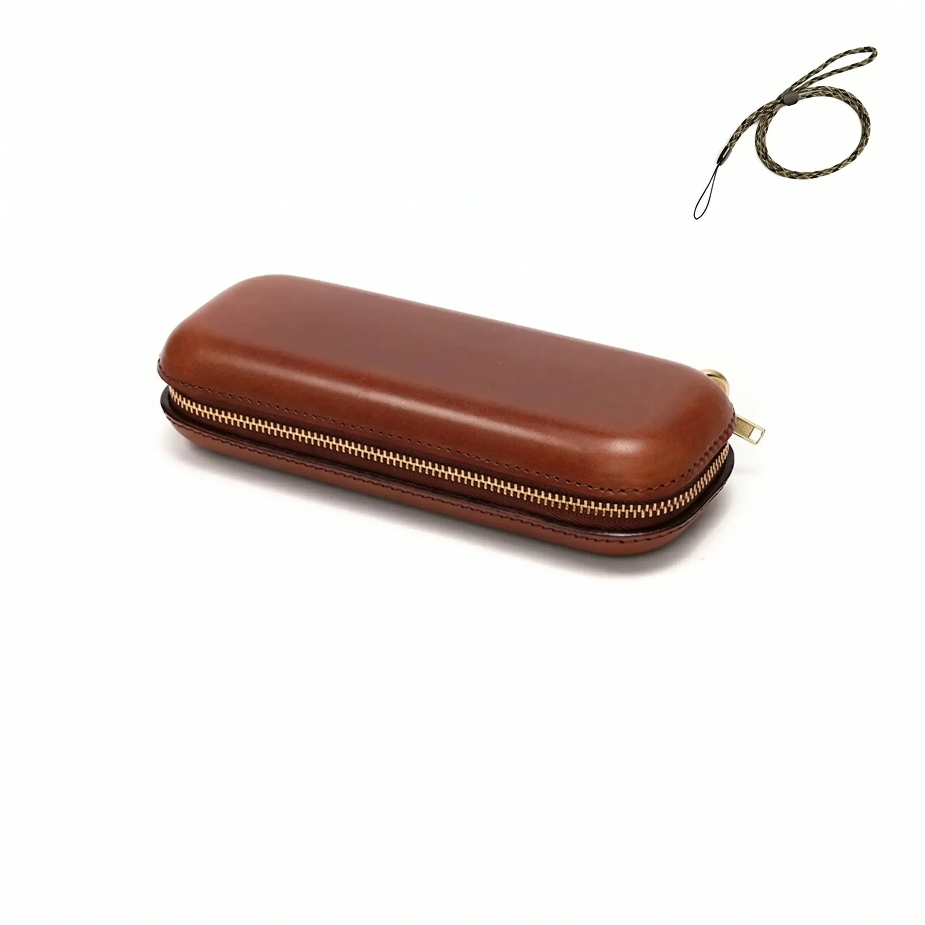Top Grain Leather Zippered Glasses Case - Image 12