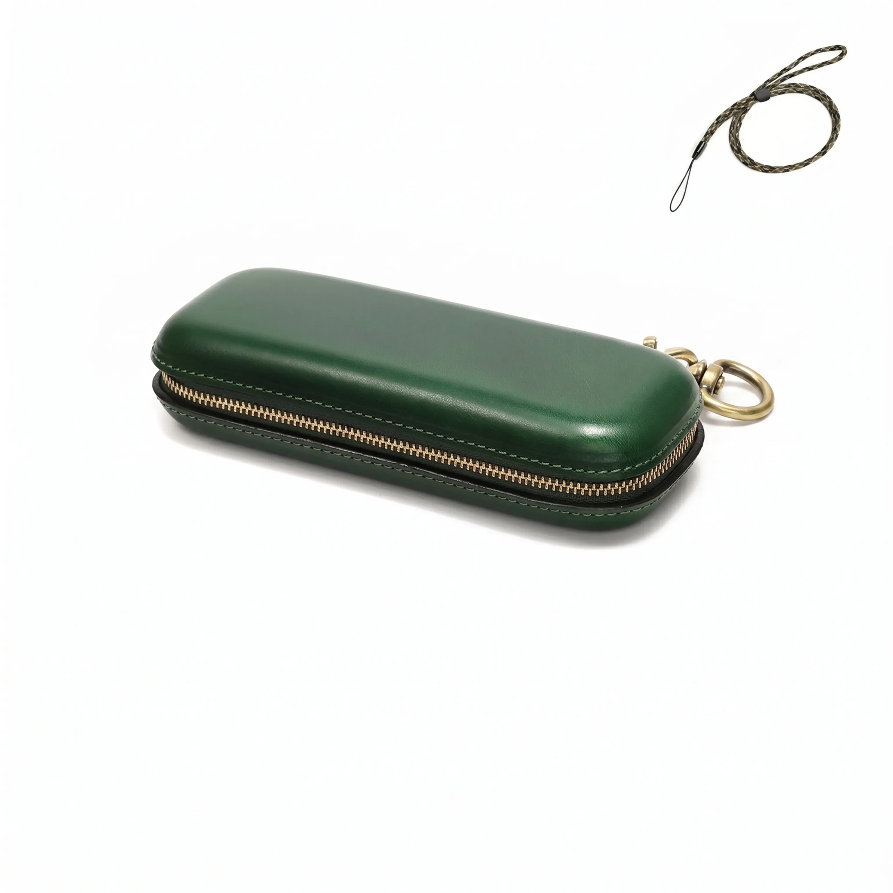 Top Grain Leather Zippered Glasses Case - Image 13