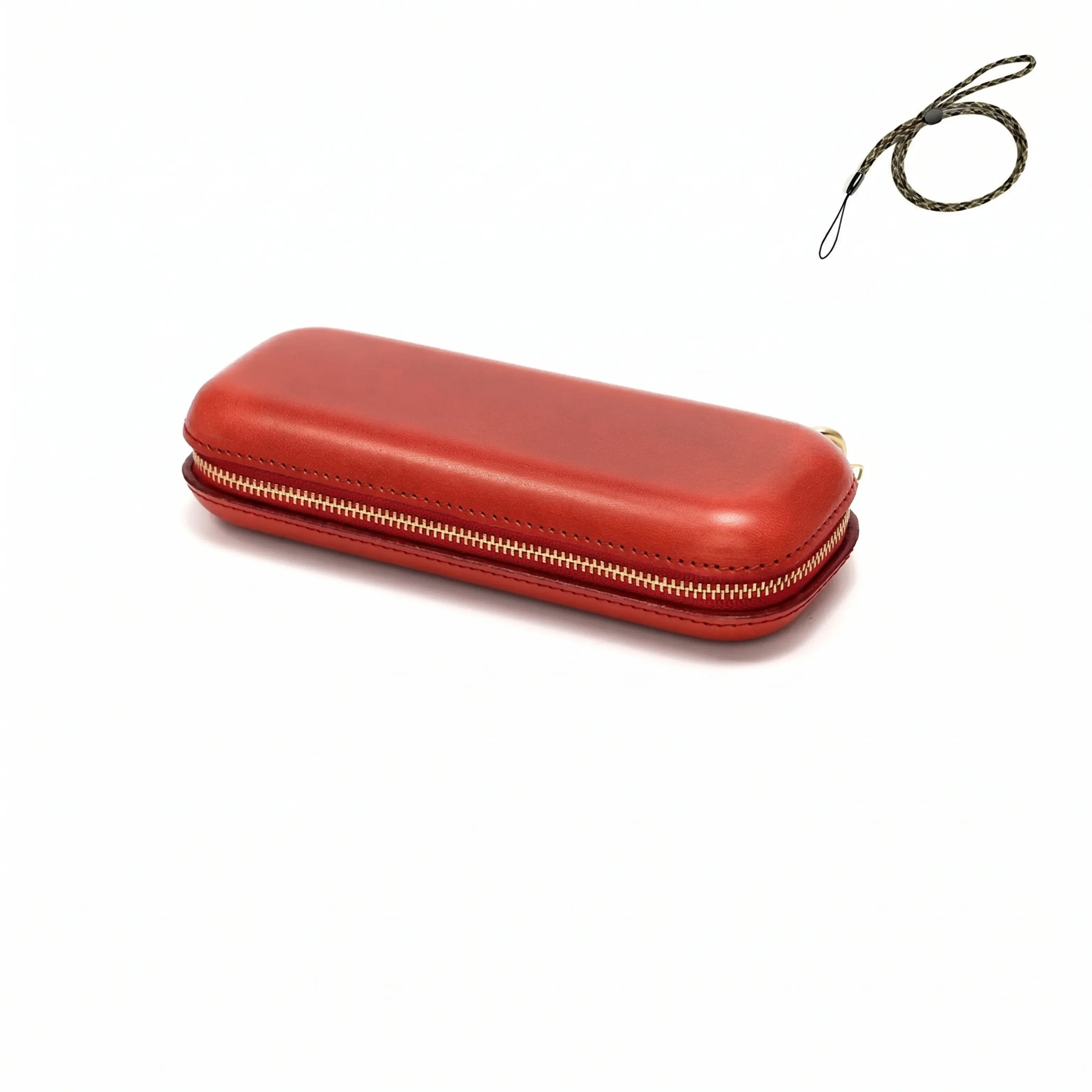 Top Grain Leather Zippered Glasses Case - Image 14