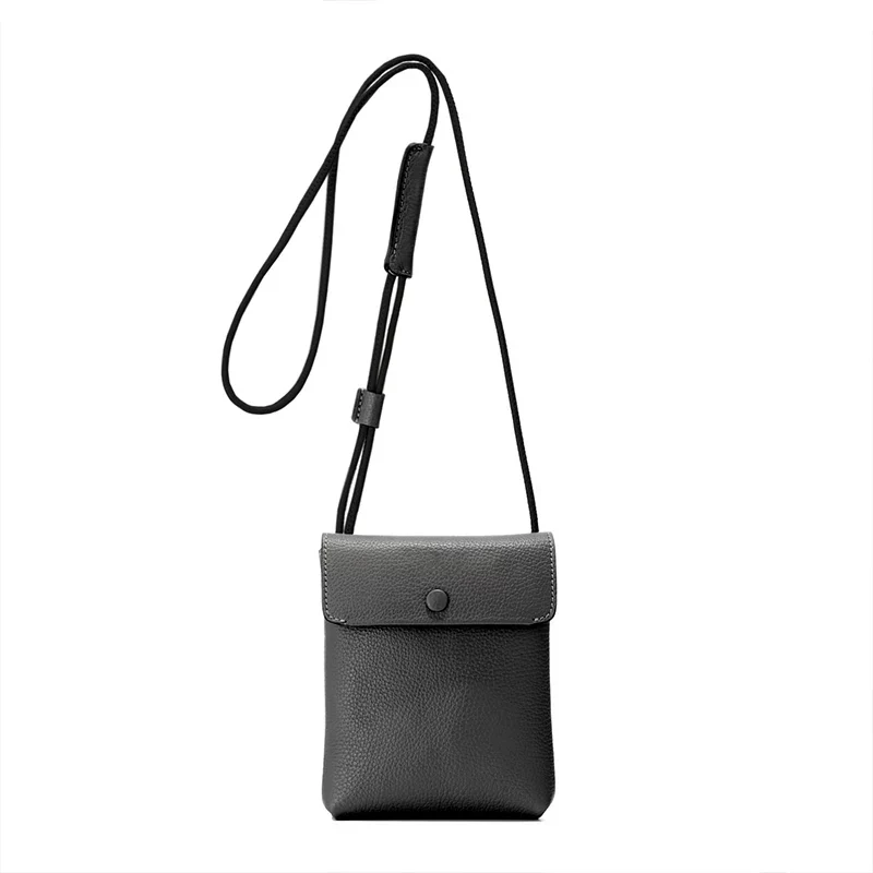 Top-Grain Pebbled Leather Phone Pouch - Image 7