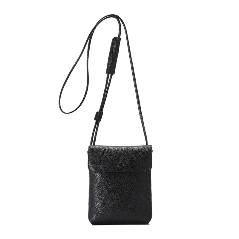 Top-Grain Pebbled Leather Phone Pouch - Image 8