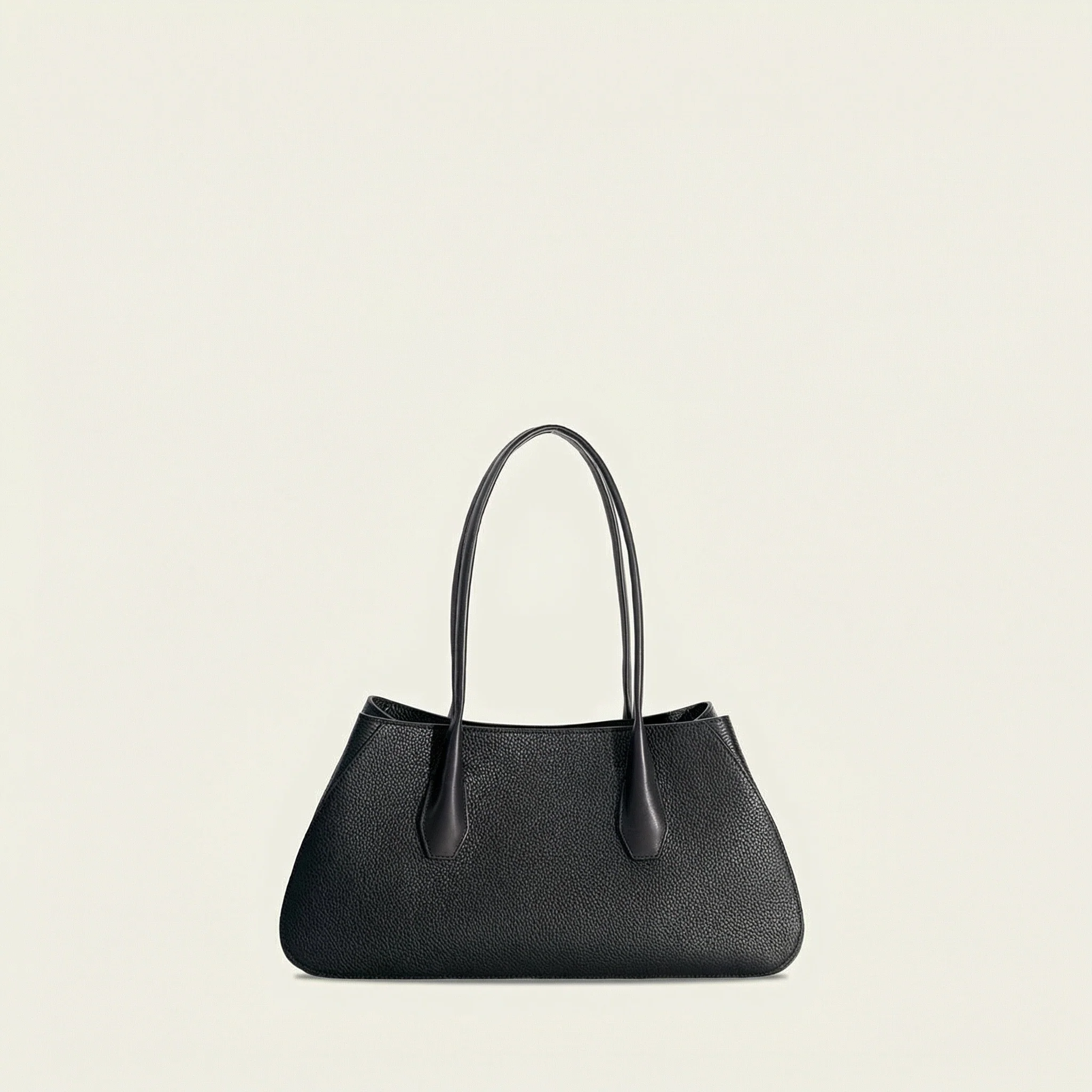 Top-Grain Pebbled Leather Shoulder Tote - Image 6