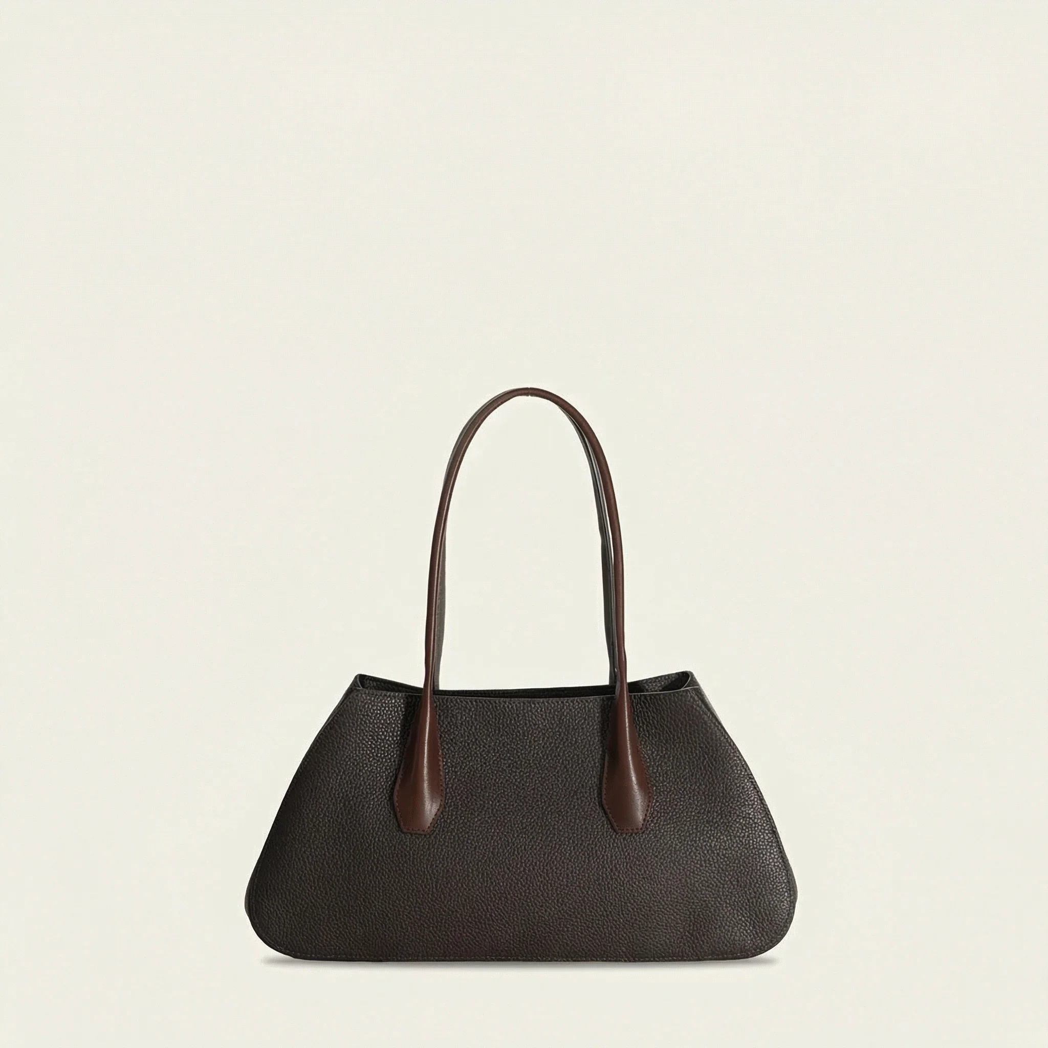 Top-Grain Pebbled Leather Shoulder Tote - Image 7