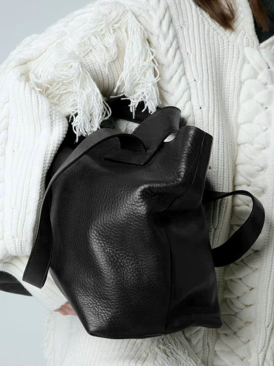 Top Grain Pebbled Leather Tote - Image 4