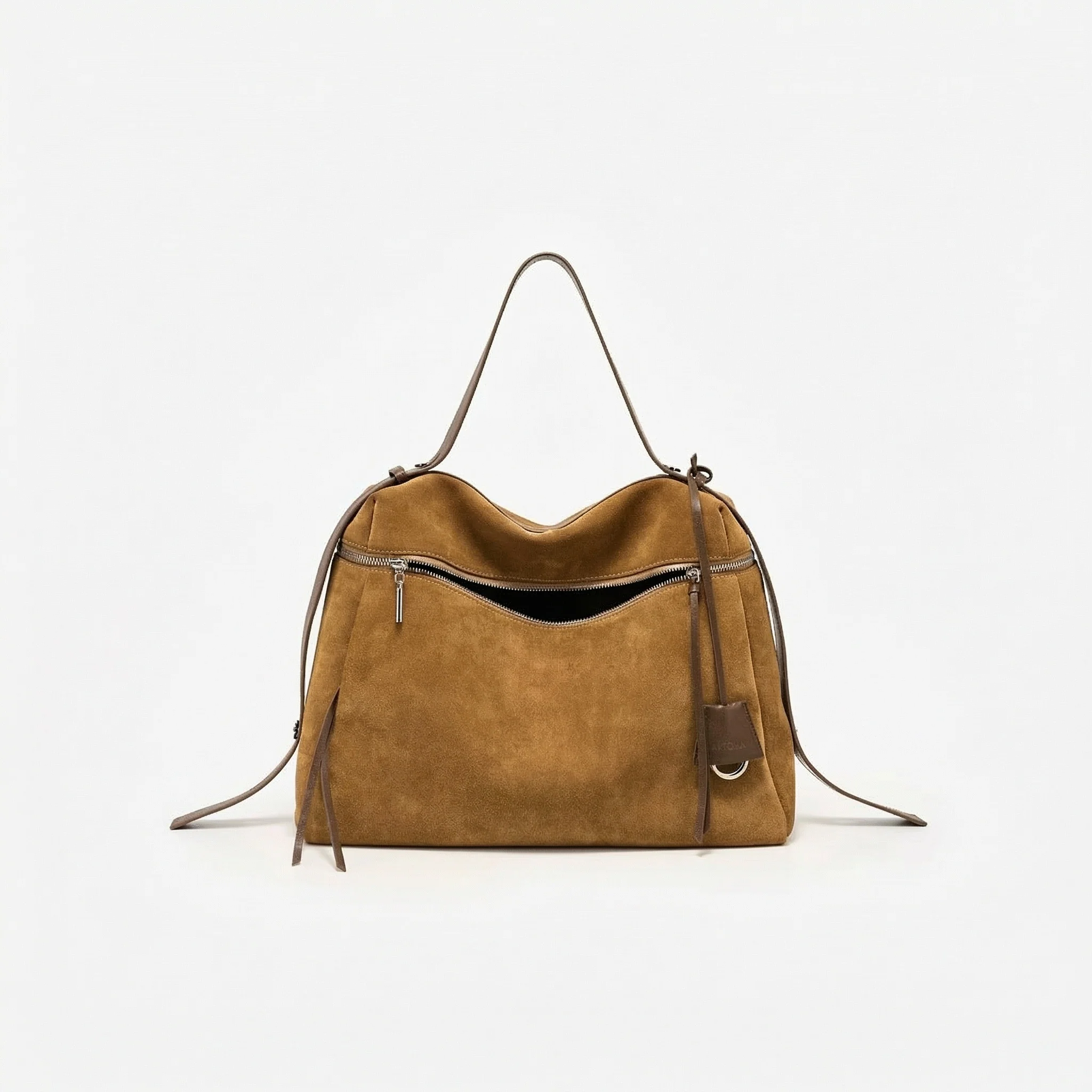 Top-Grain Pebbled Leather Tote - Image 6