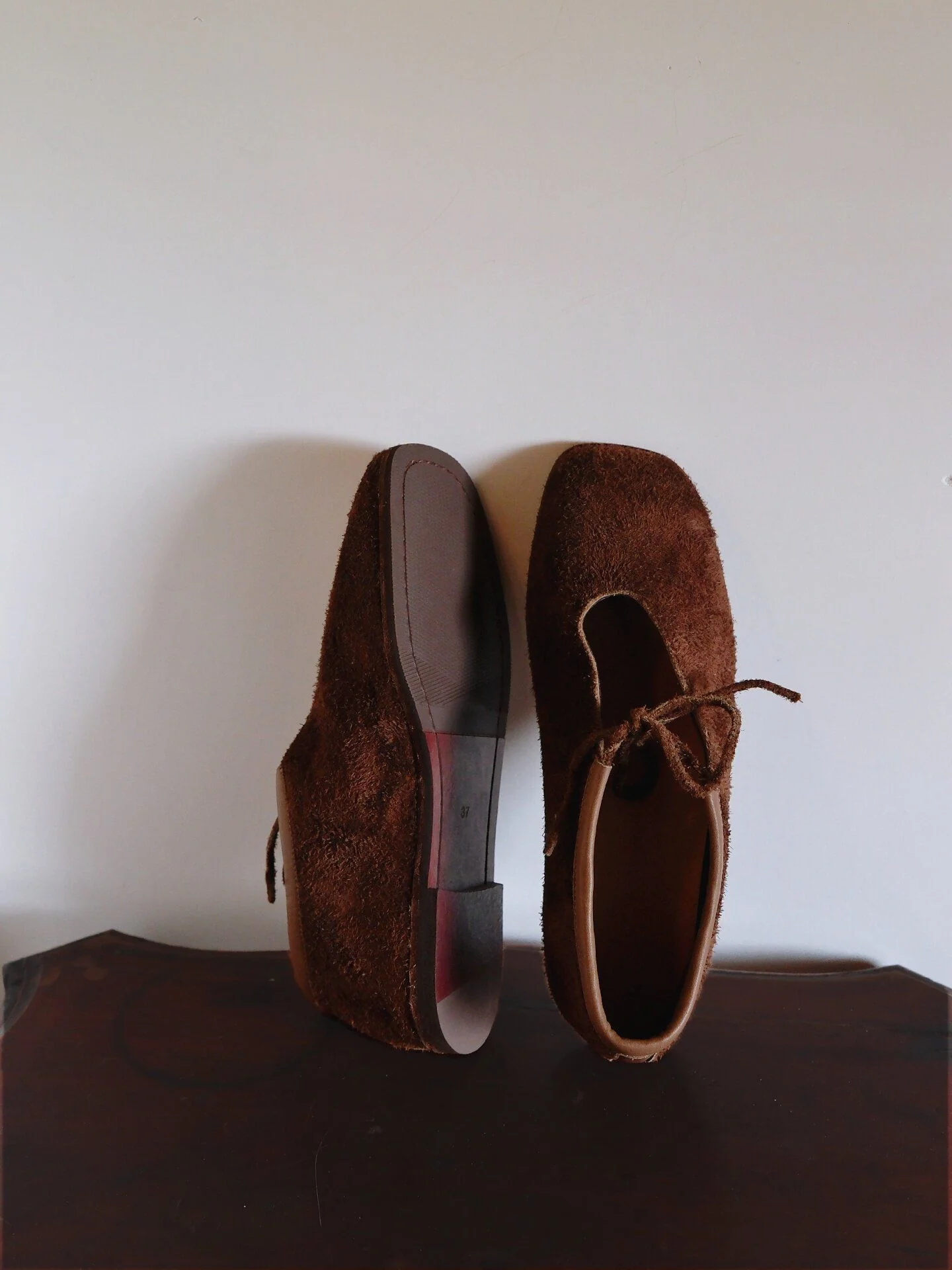 Top-Grain Suede Lace Flats - Image 8