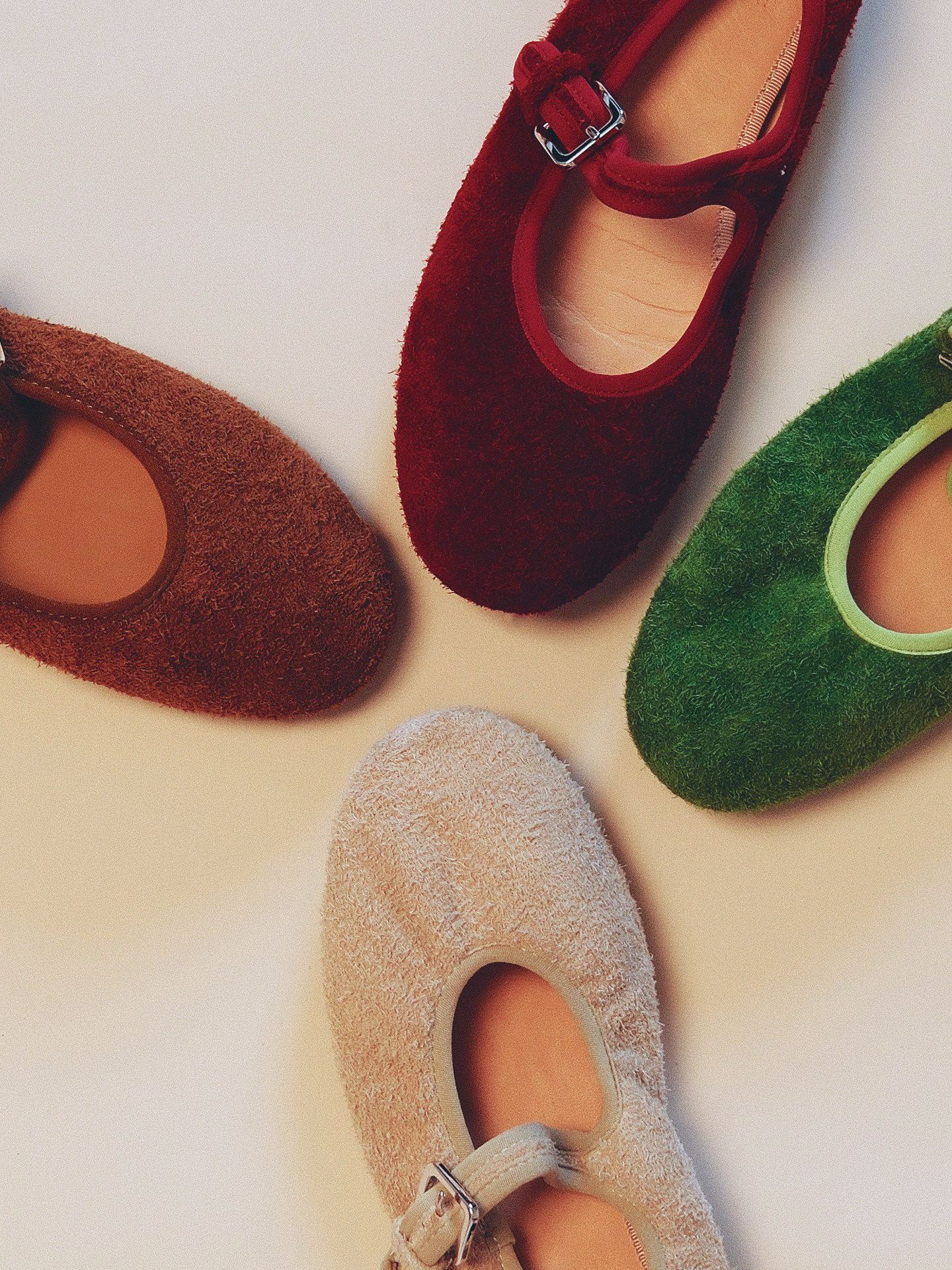 Top-Grain Suede Mary Jane Flats - Image 2