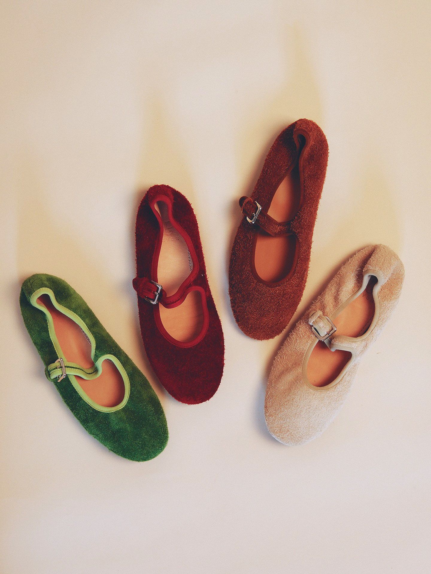 Top-Grain Suede Mary Jane Flats - Image 4