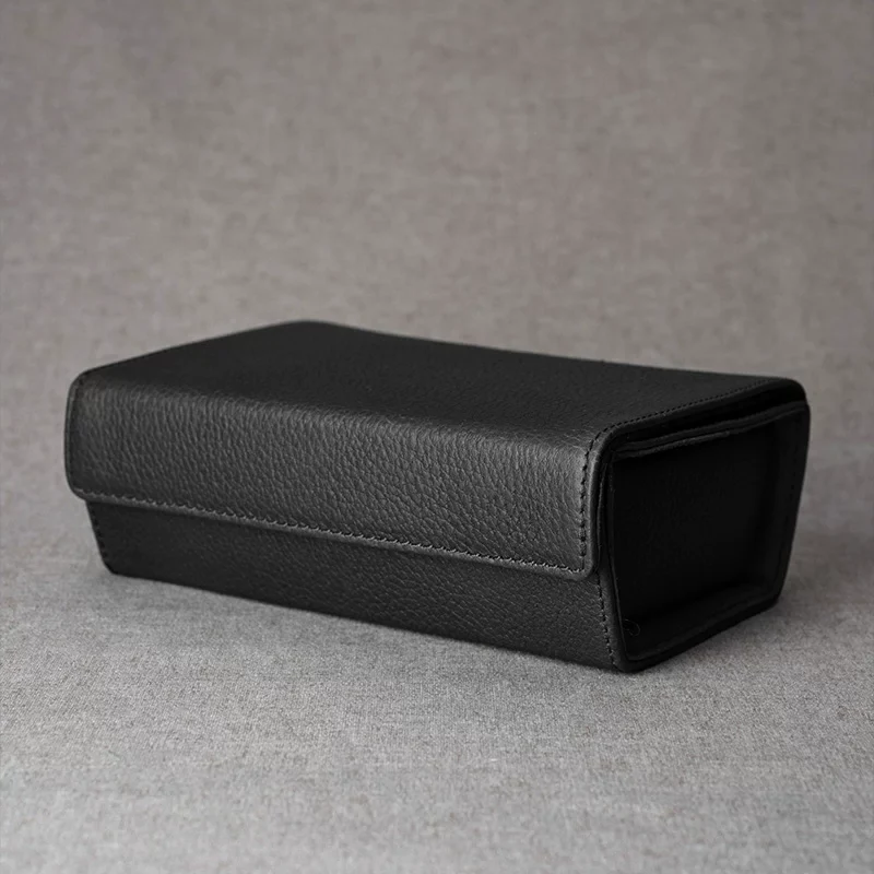 Top-Grain Vegetable-Tanned Leather Divided Eyewear Case - Image 7
