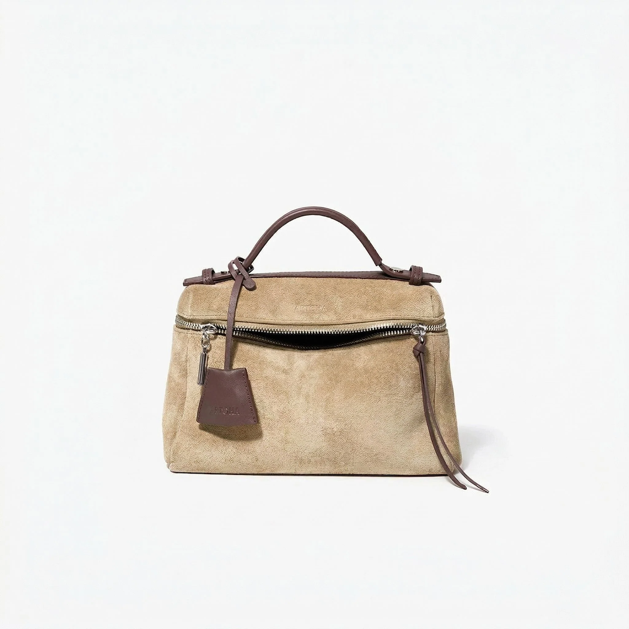Top-Zip Top-Grain Leather Satchel - Image 10