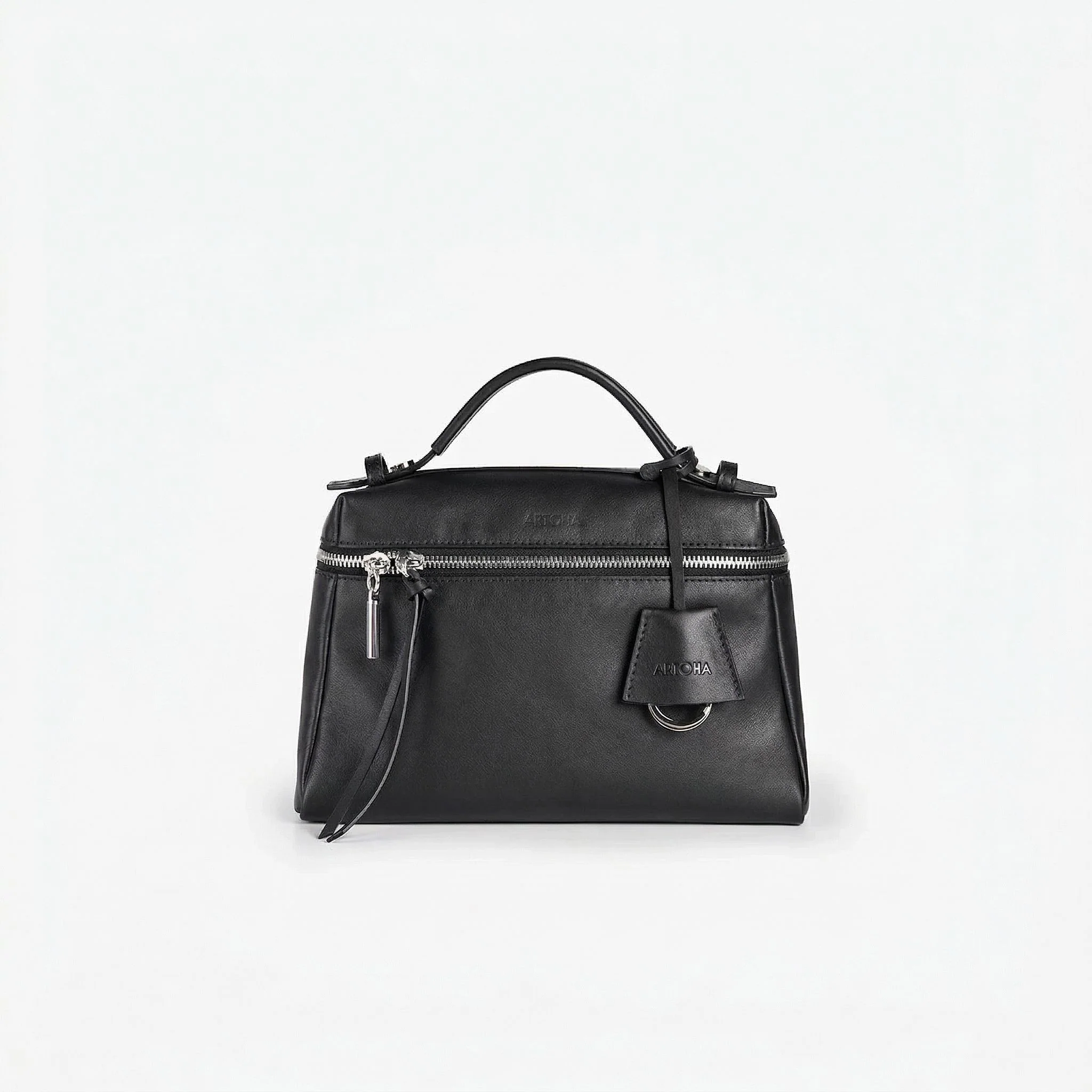 Top-Zip Top-Grain Leather Satchel - Image 8