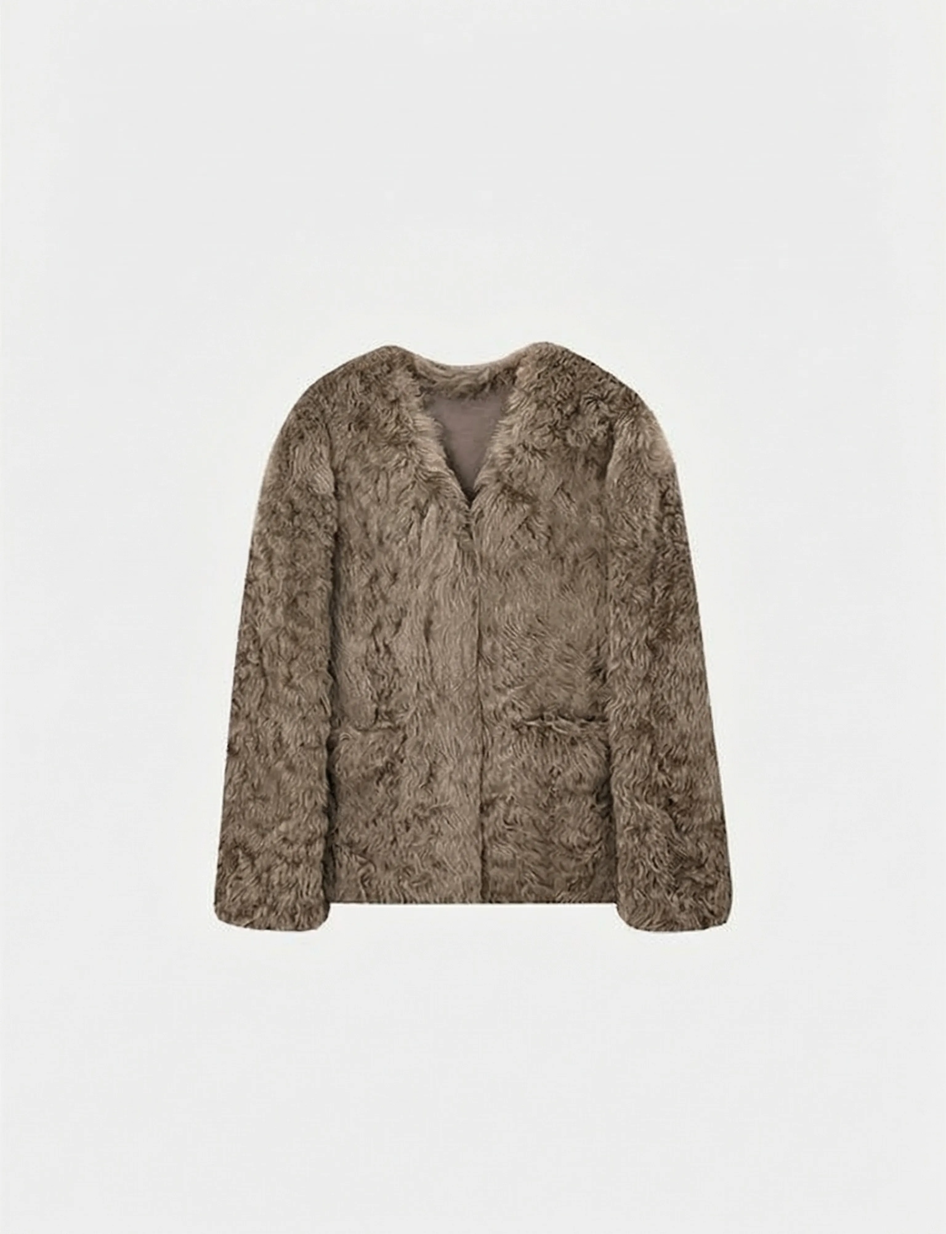 Toscana Shearling V-Neck Jacket - Image 10