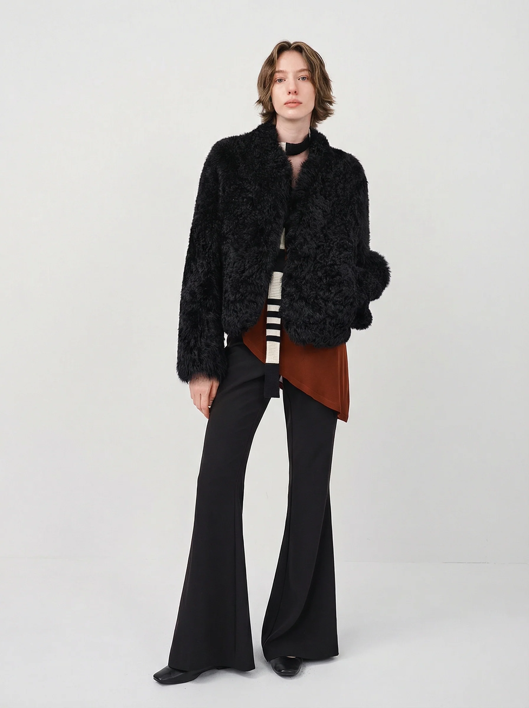 Toscana Shearling V-Neck Jacket - Image 2