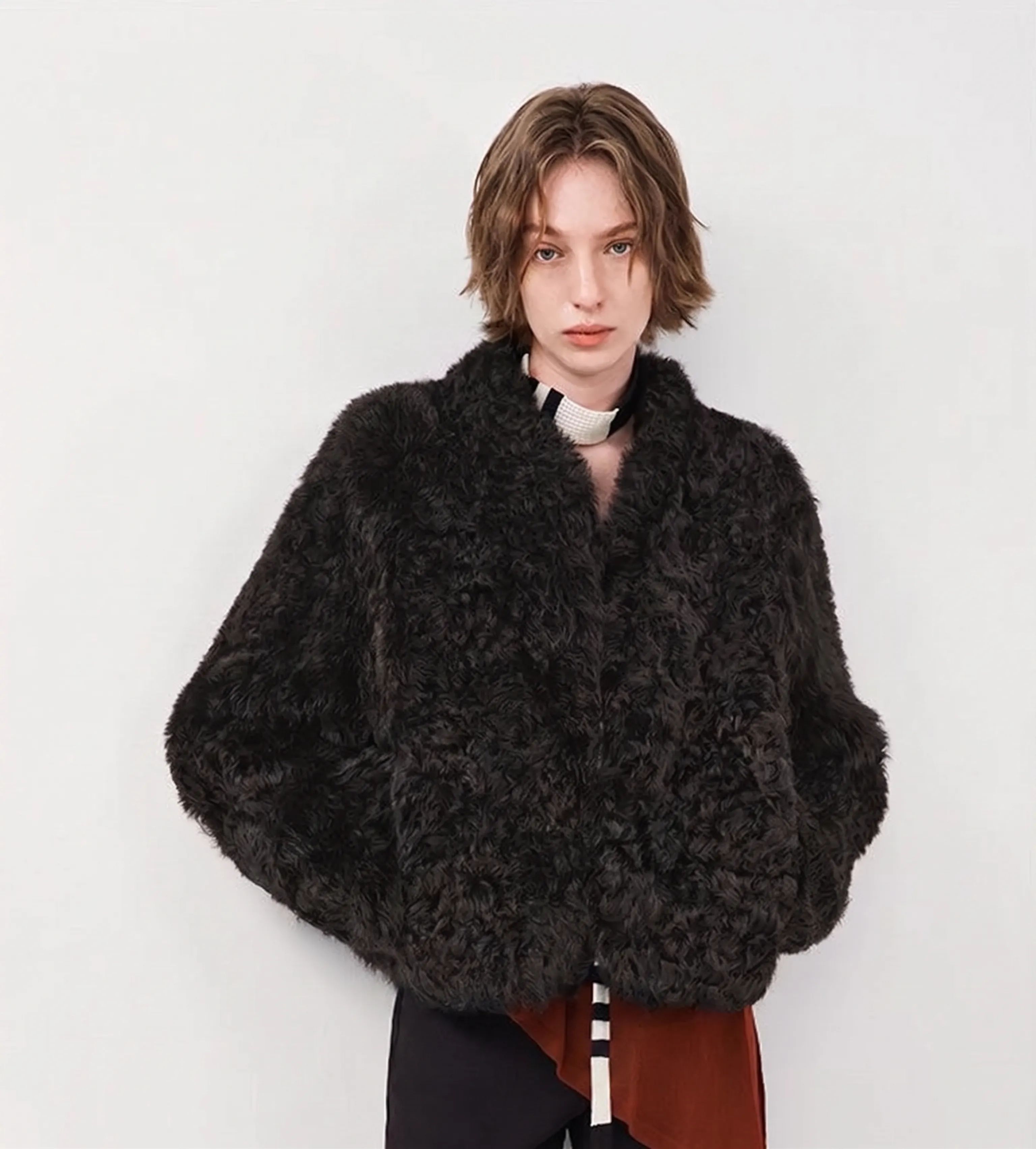 Toscana Shearling V-Neck Jacket - Image 9