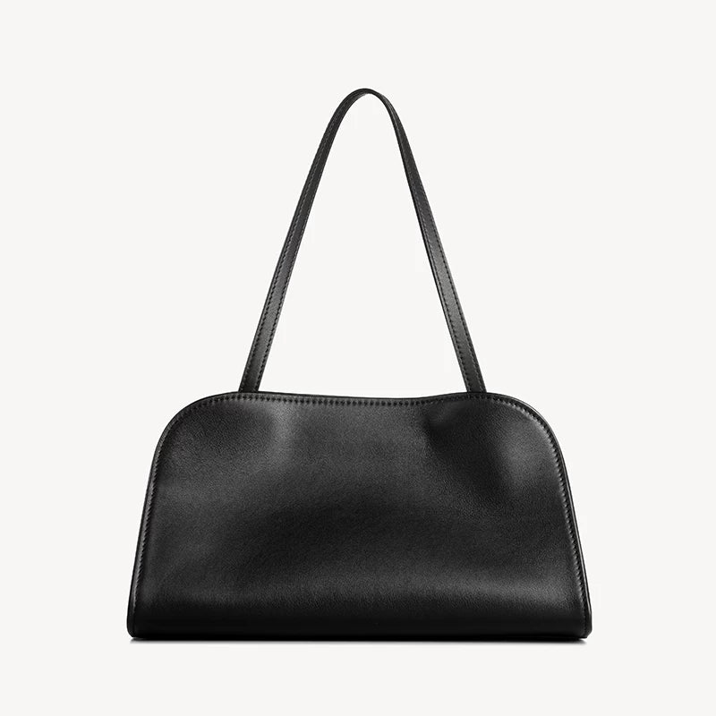Trapezoid Leather Shoulder Bag - Image 4