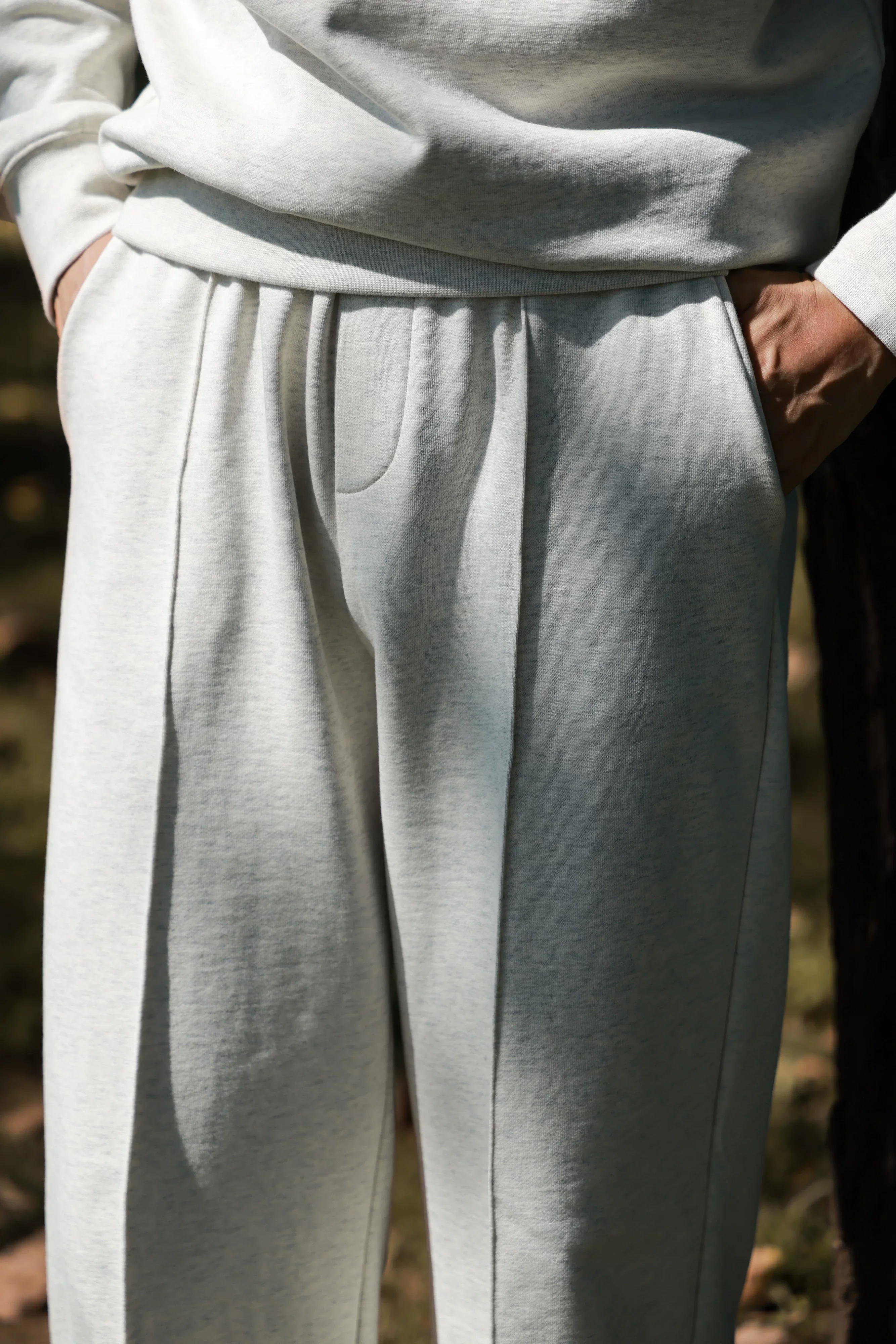 Travertine White Cotton Polo Sweat Set - Image 9