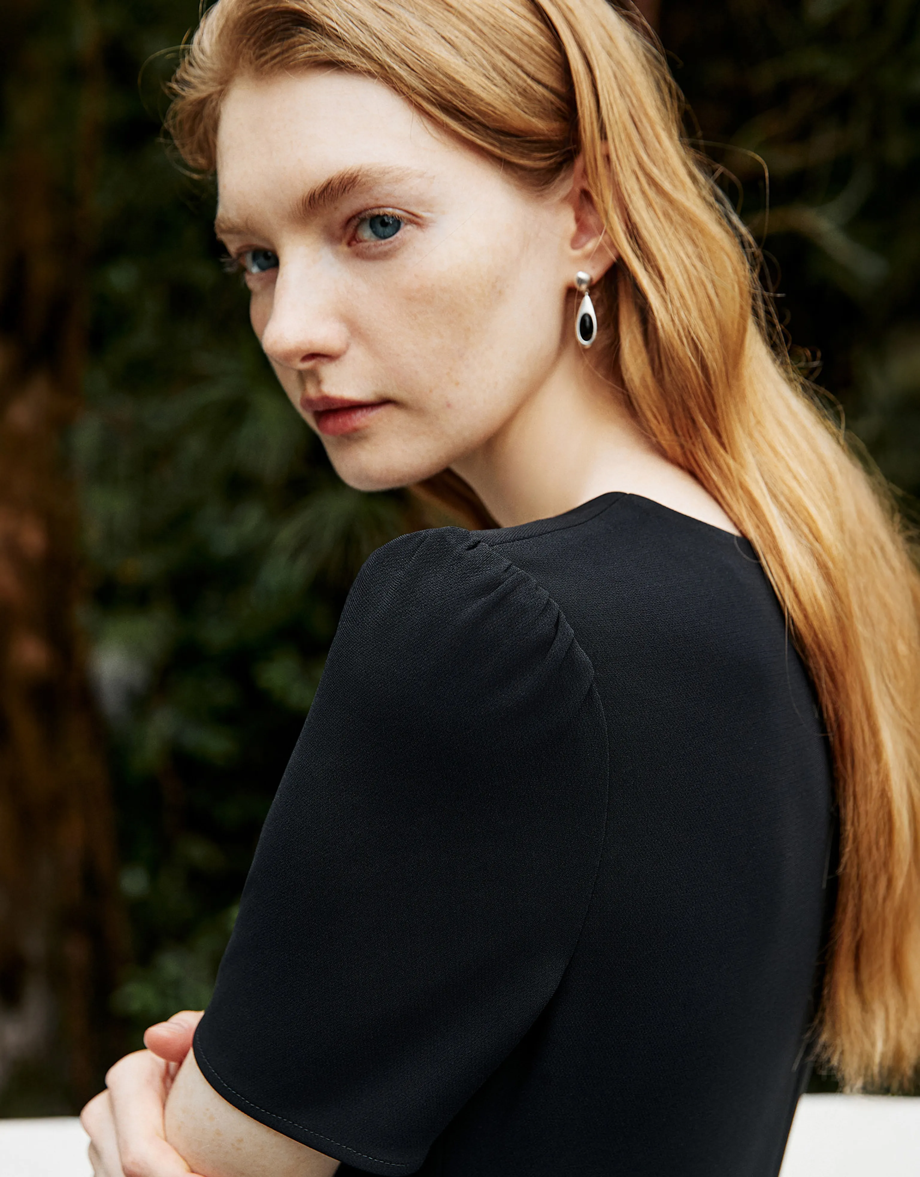 Triacetate Crew A-Line Midi Dress - Image 7