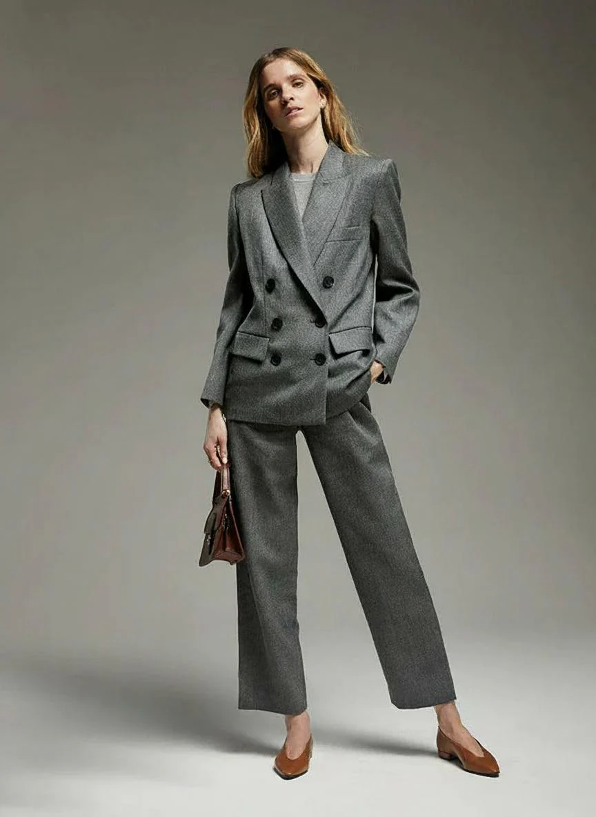 Tricia Double-Breasted Wool Suit