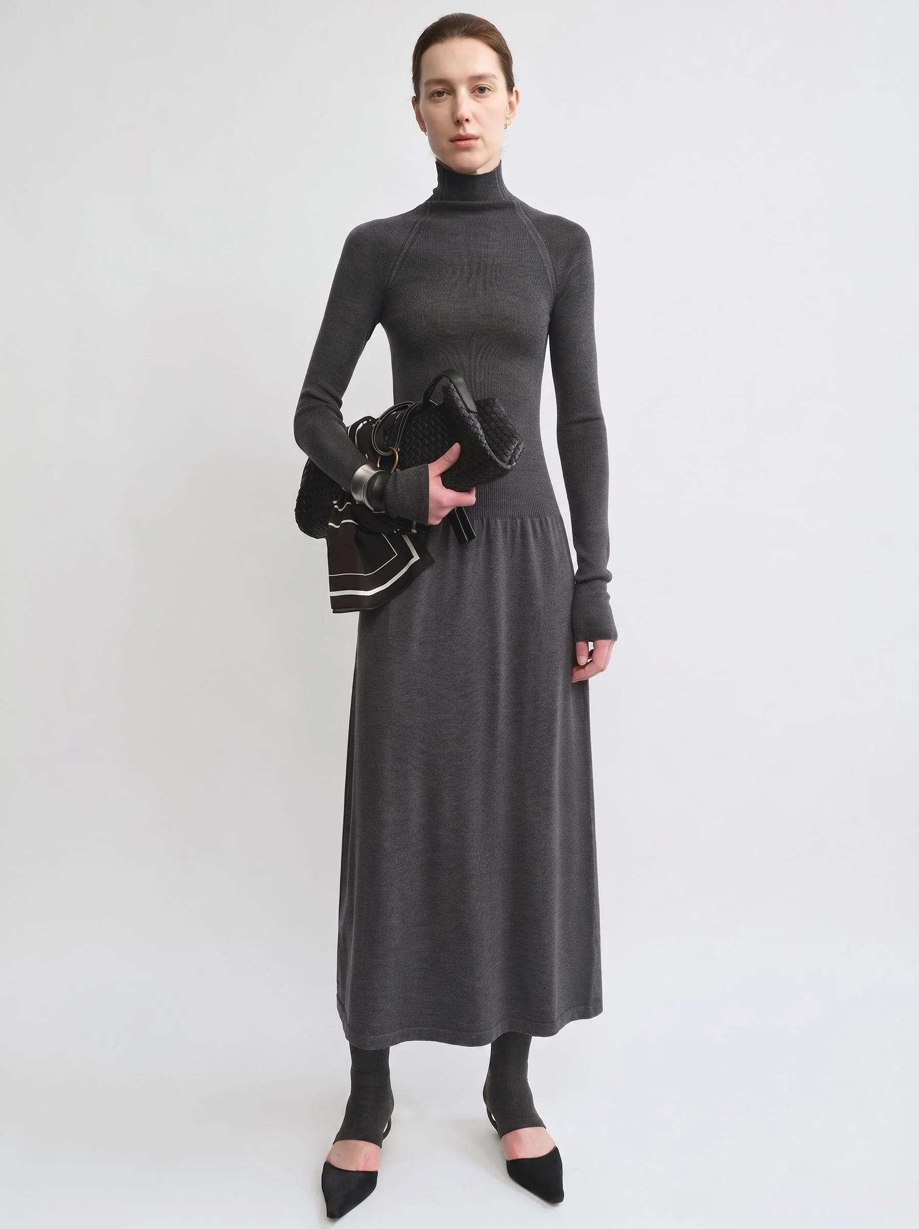 Turtleneck Knit Maxi Dress