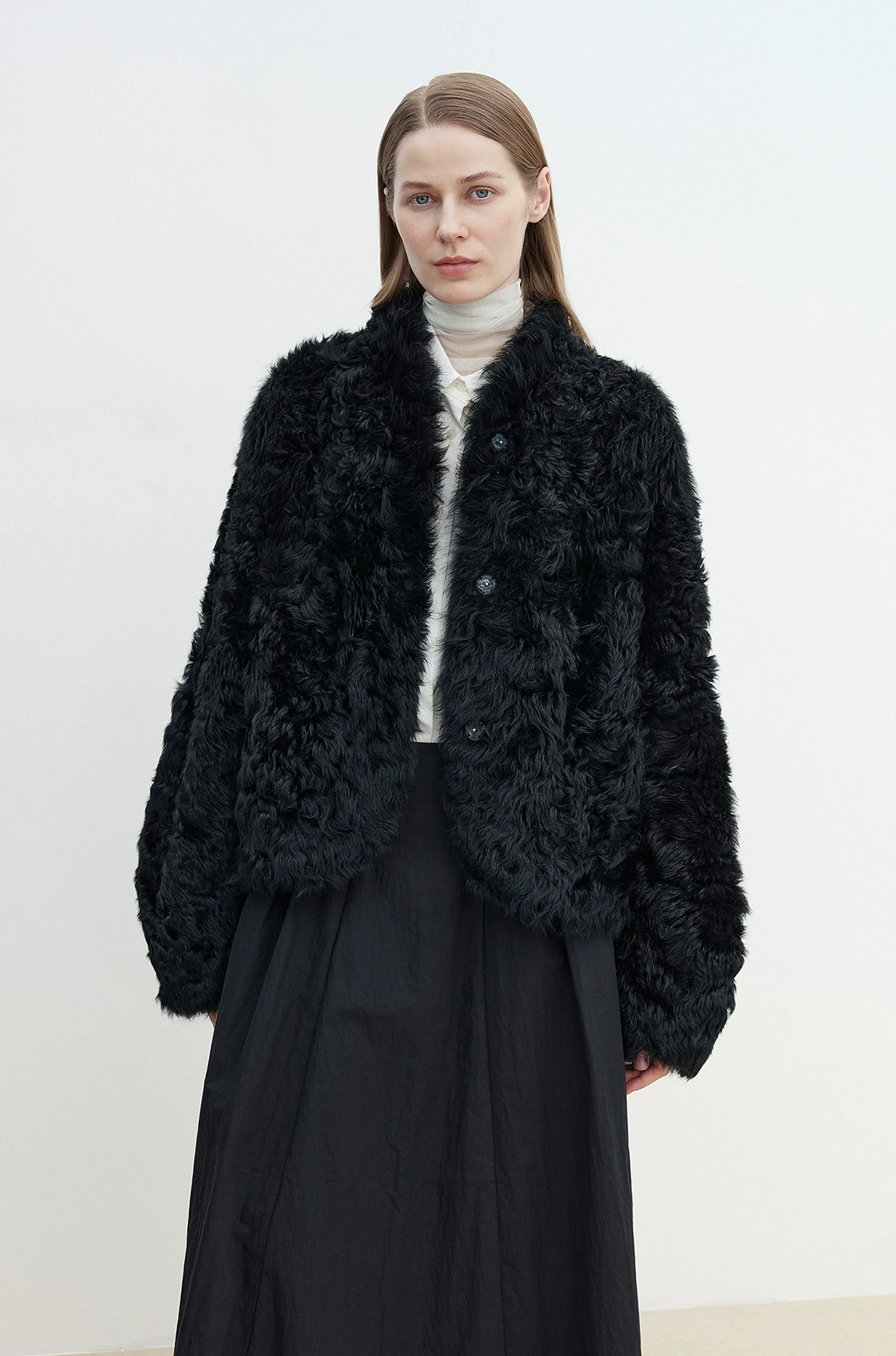 Tuscan Curly Shearling Jacket - Image 3