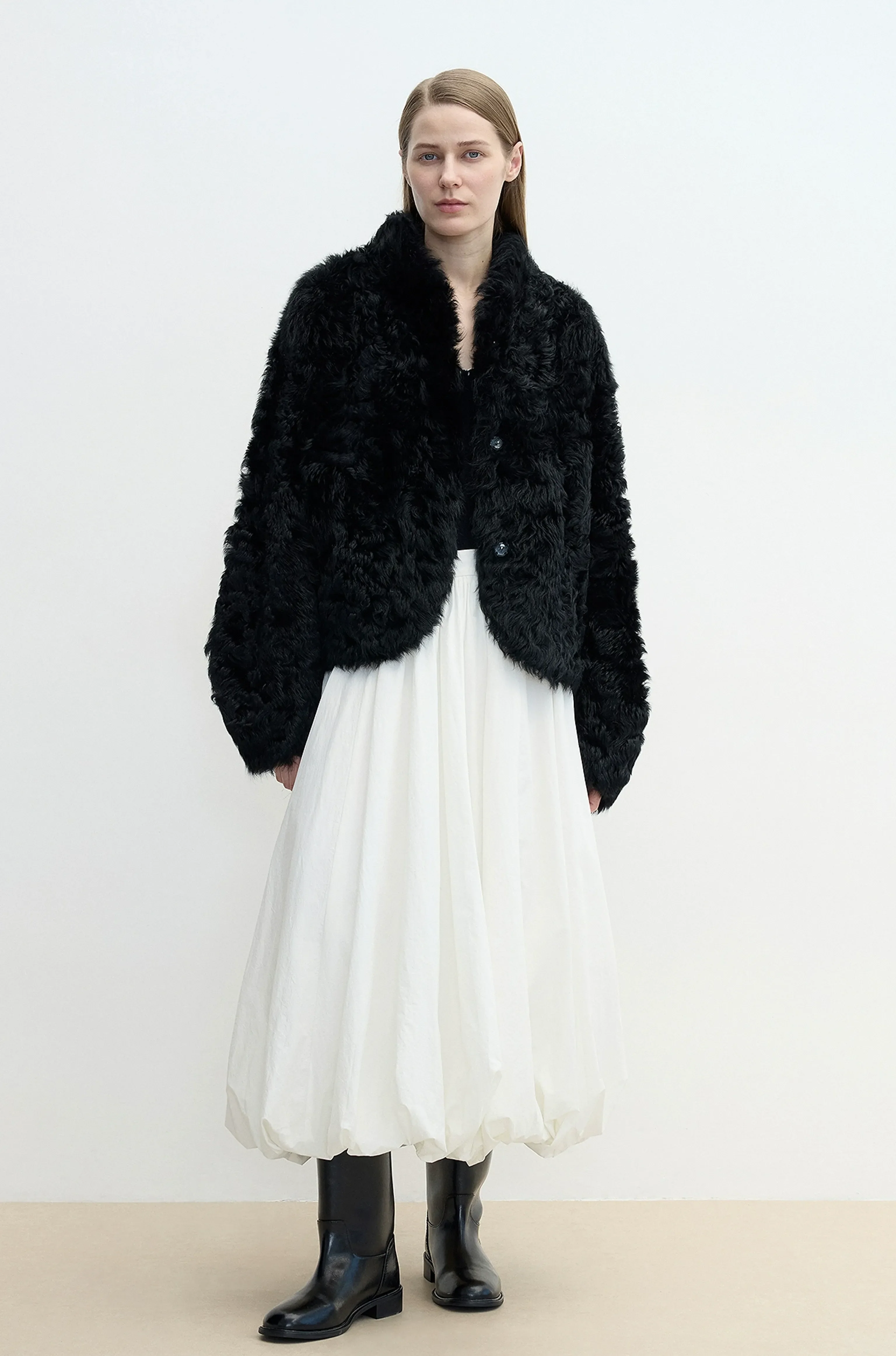 Tuscan Curly Shearling Jacket - Image 4
