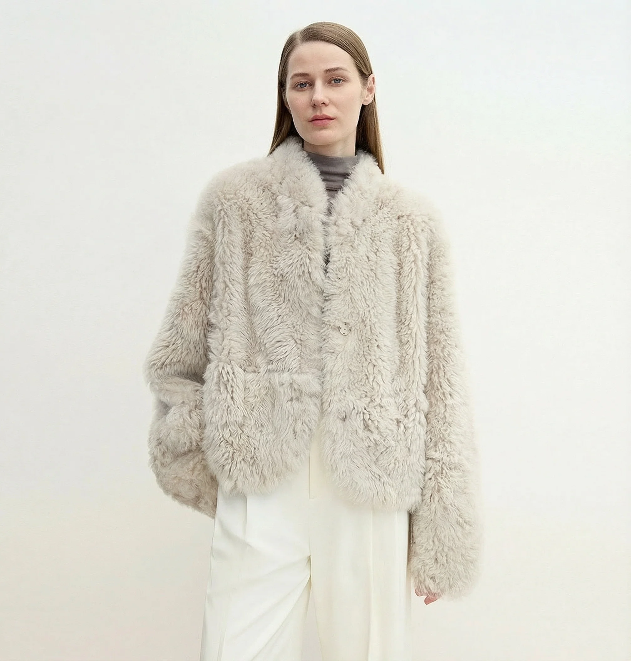 Tuscan Curly Shearling Jacket - Image 5