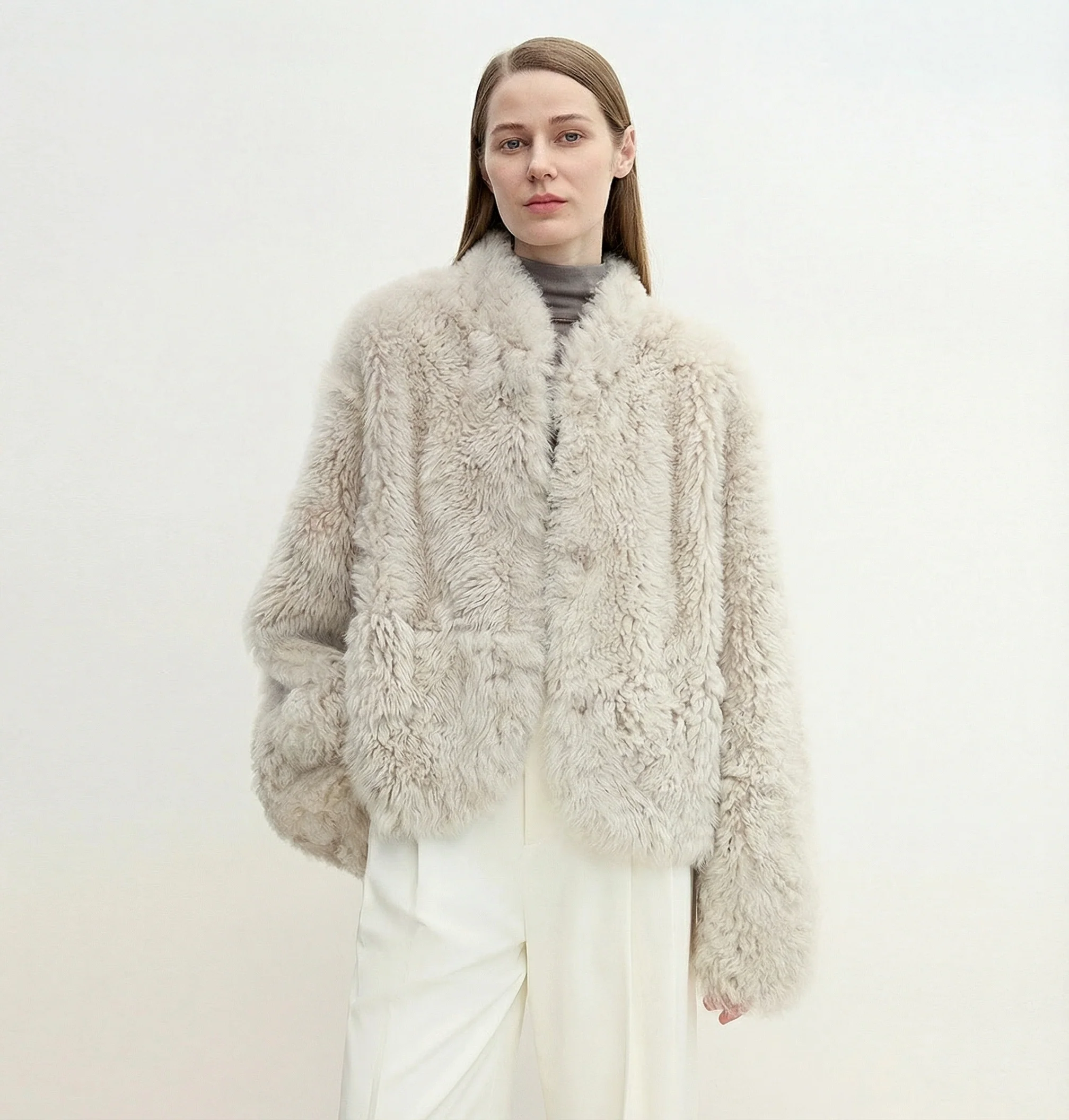 Tuscan Curly Shearling Jacket - Image 9