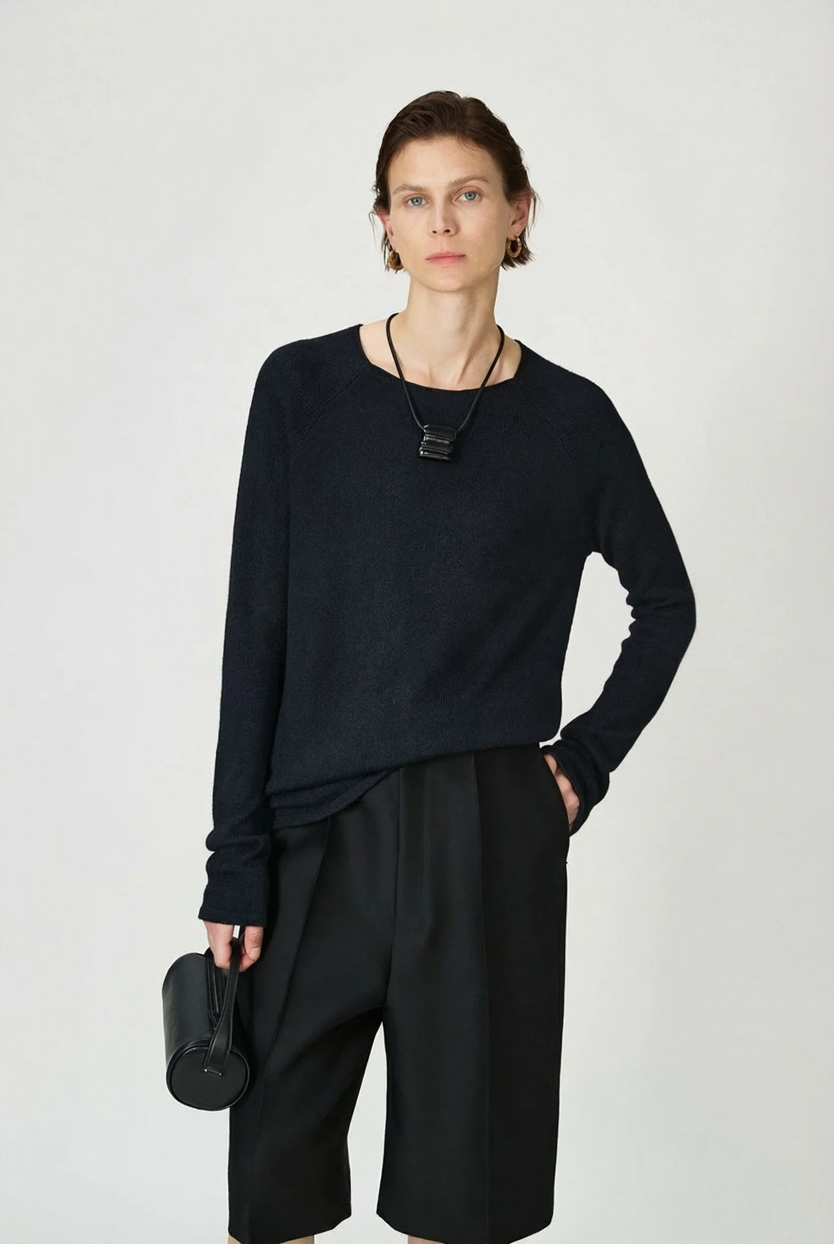 Tussah Silk Knit Three-Piece Set