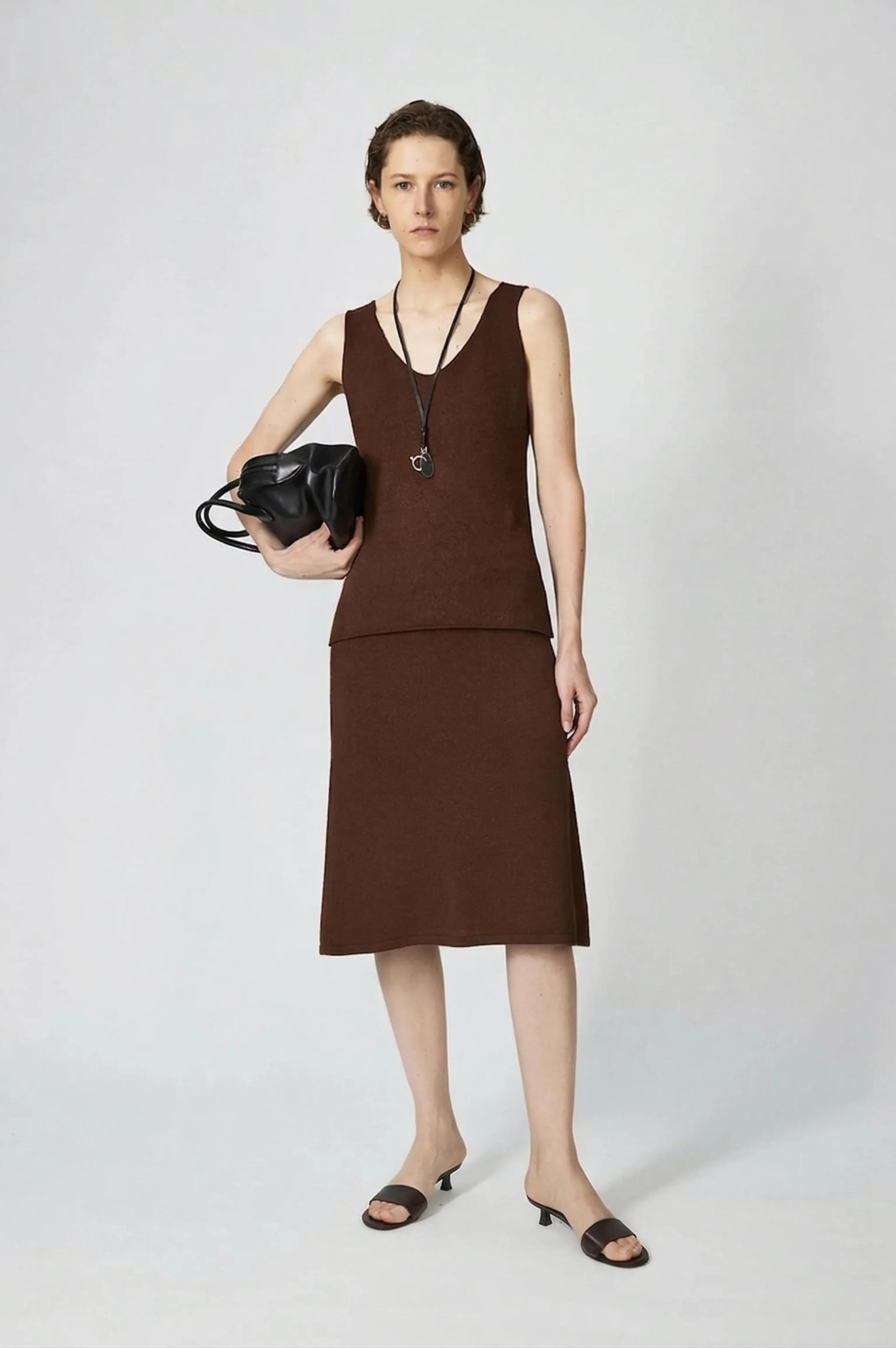 Tussah Silk Knit Three-Piece Set - Image 3