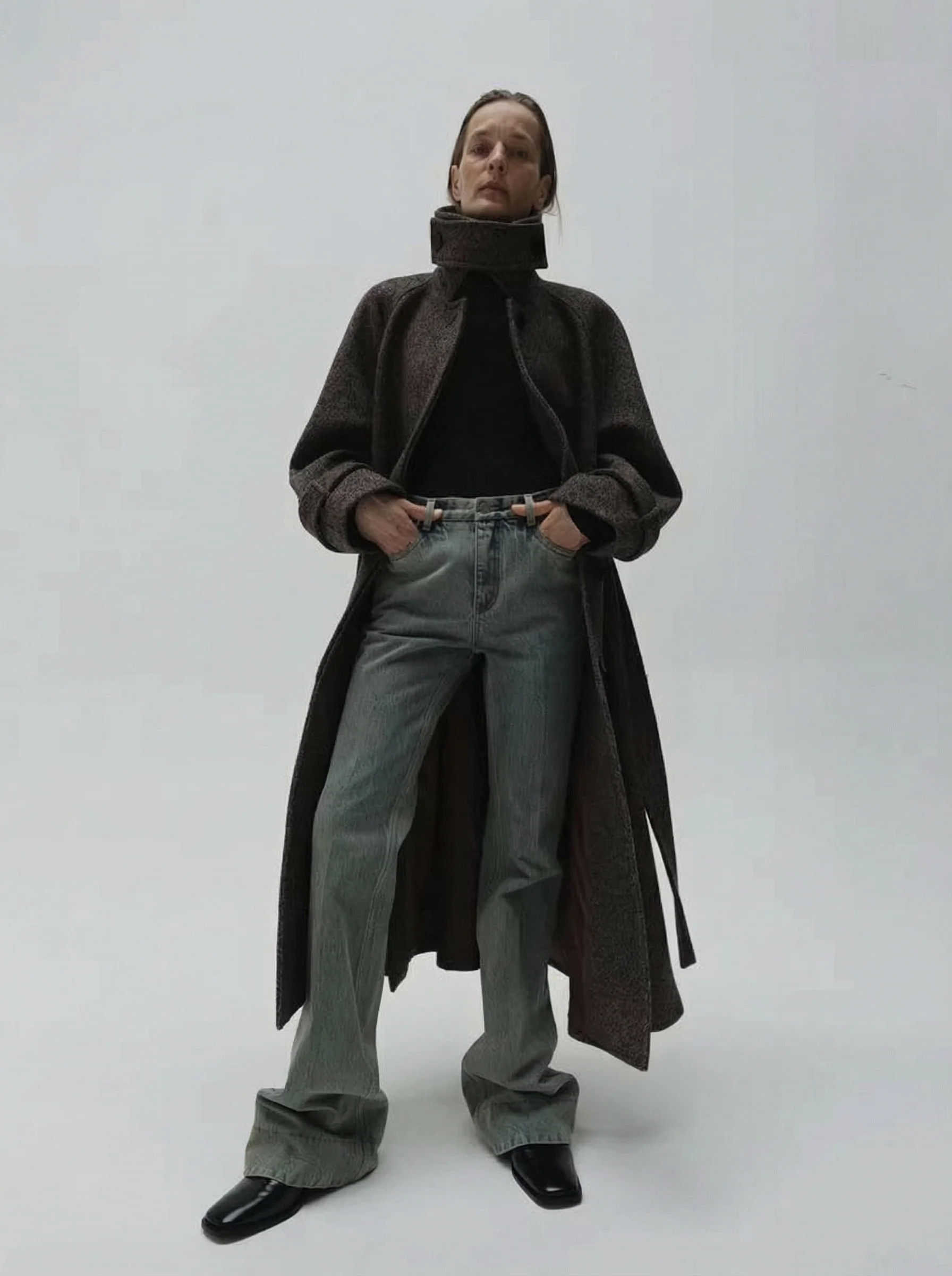 Tweed Stand-Collar Coat - Image 3