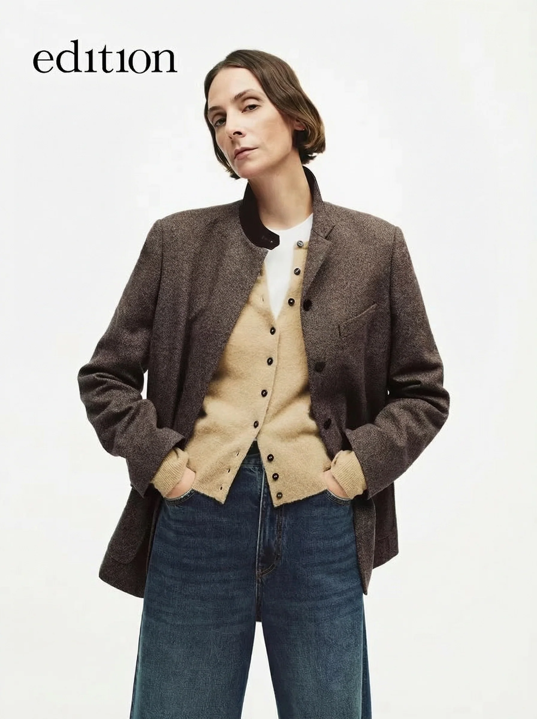 Tweed Stand-Collar Jacket - Image 3