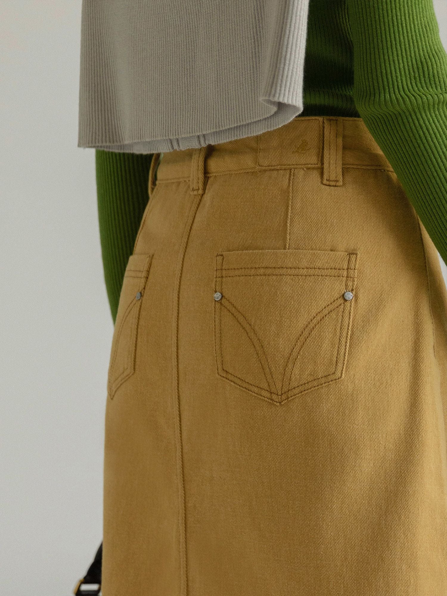 Twill Midi Skirt - Image 6