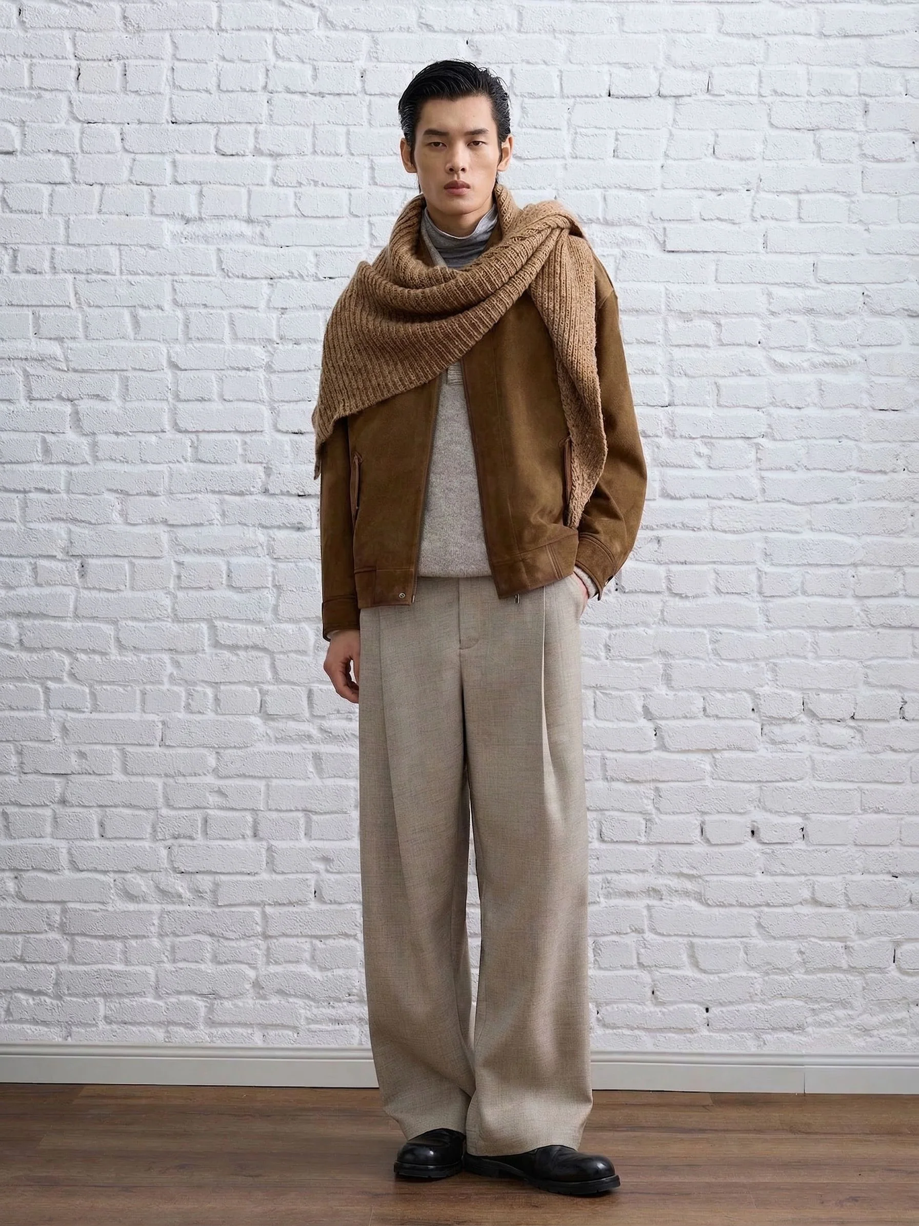 Twill Straight-Leg Trousers - Image 2