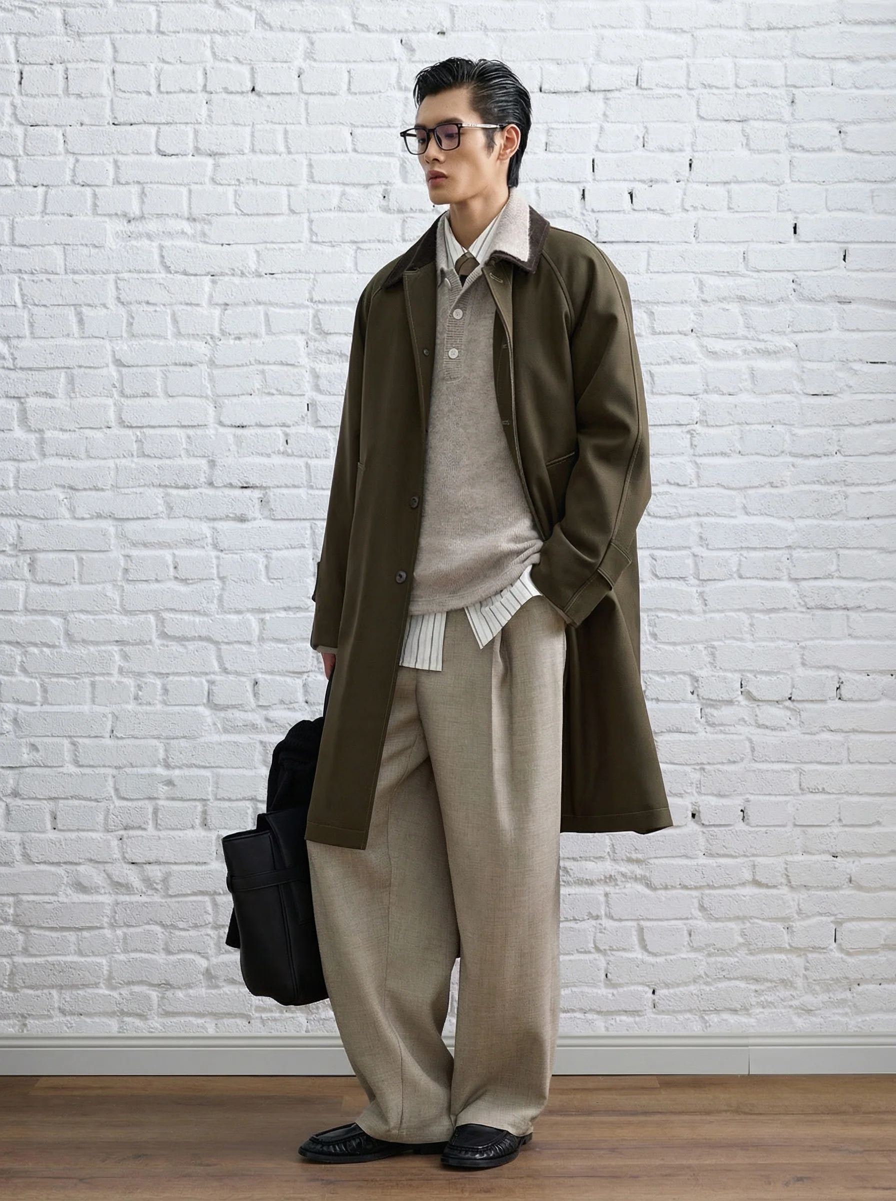Twill Straight-Leg Trousers - Image 4