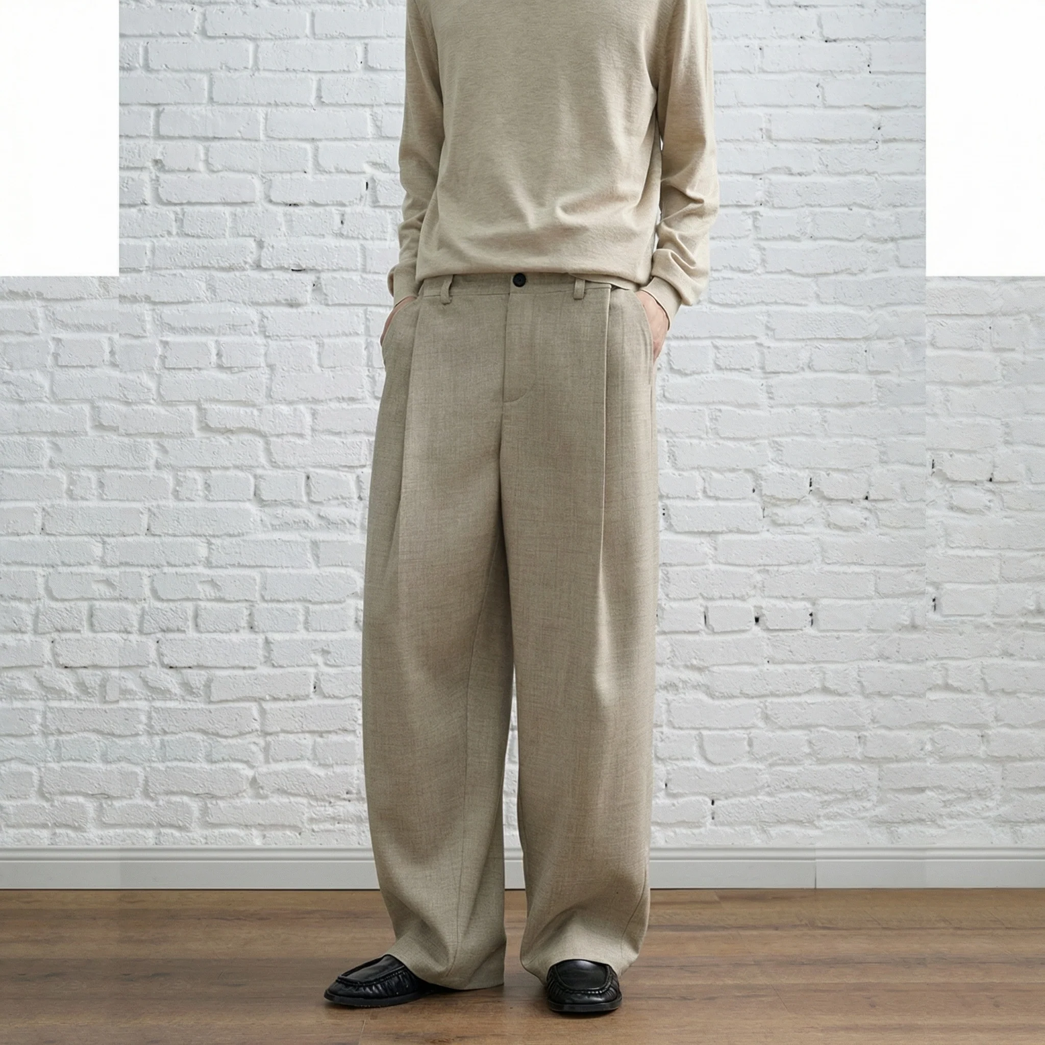 Twill Straight-Leg Trousers - Image 5