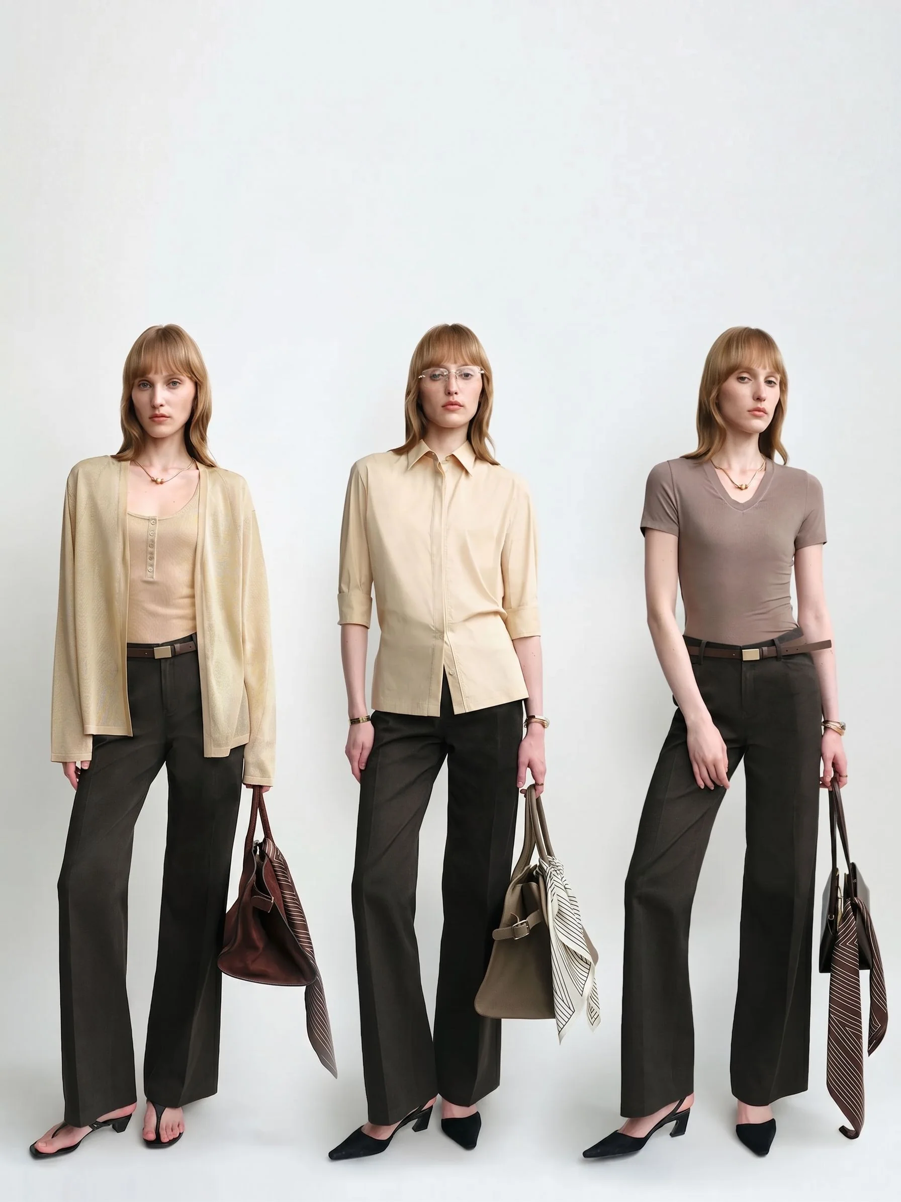 Twill Wide-Leg Trousers - Image 3