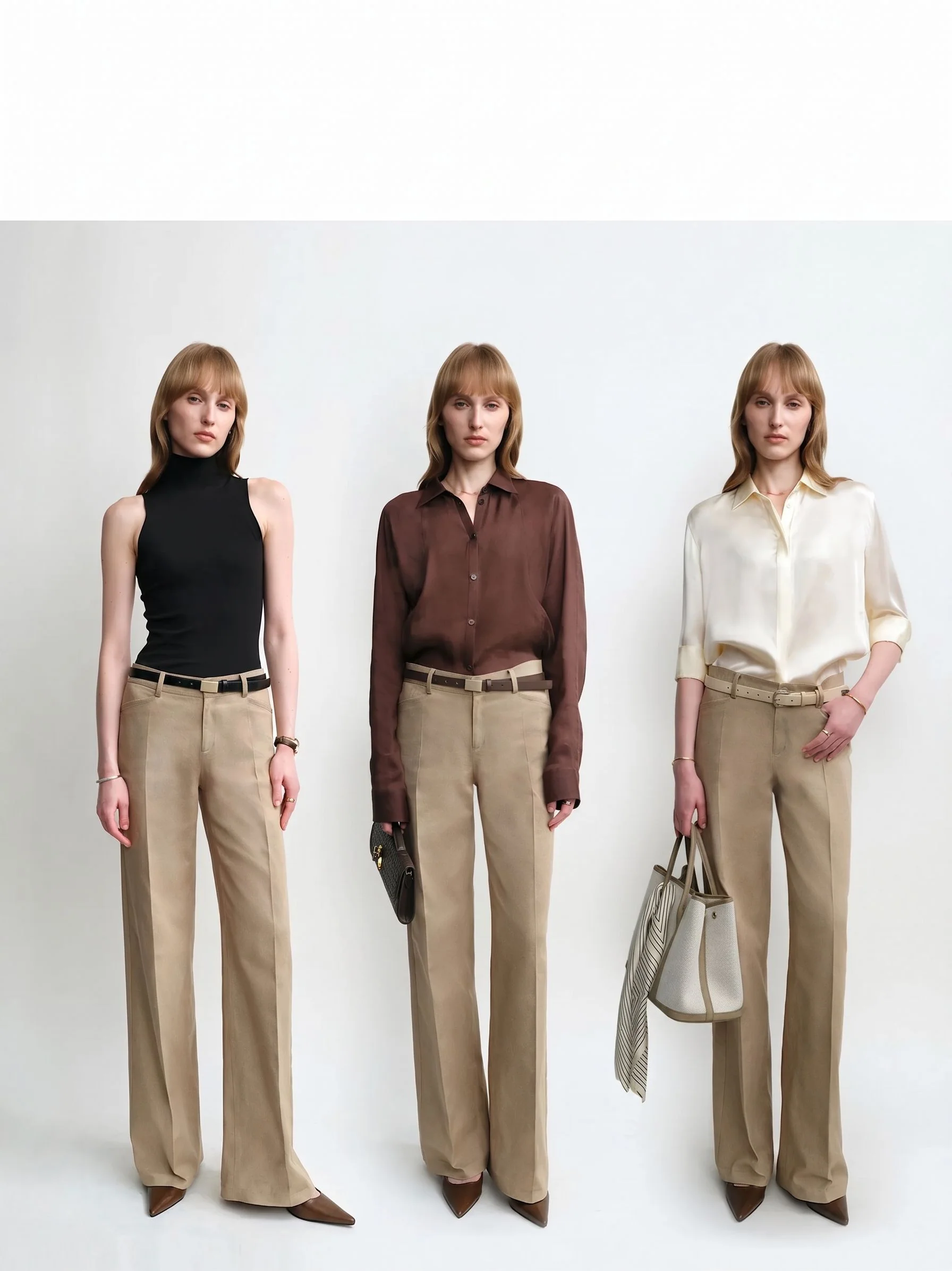 Twill Wide-Leg Trousers - Image 4