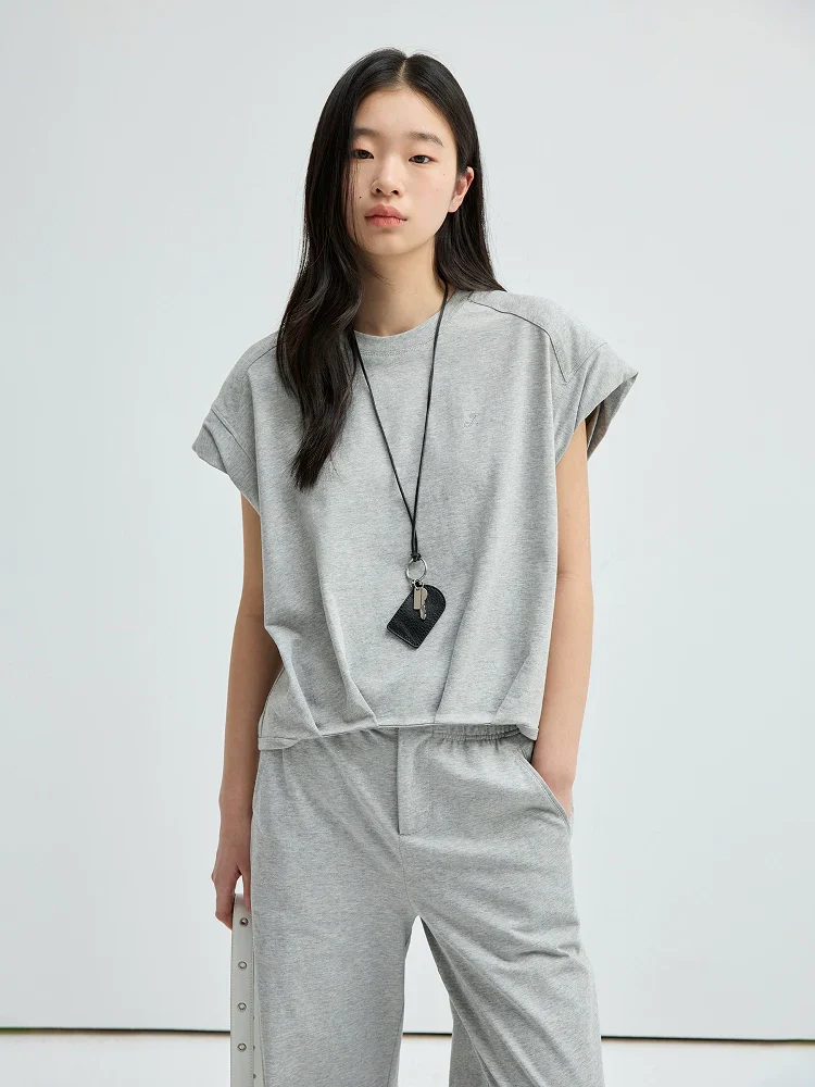 Twist-Cuff Tee & Wide-Leg Pants Set - Image 2