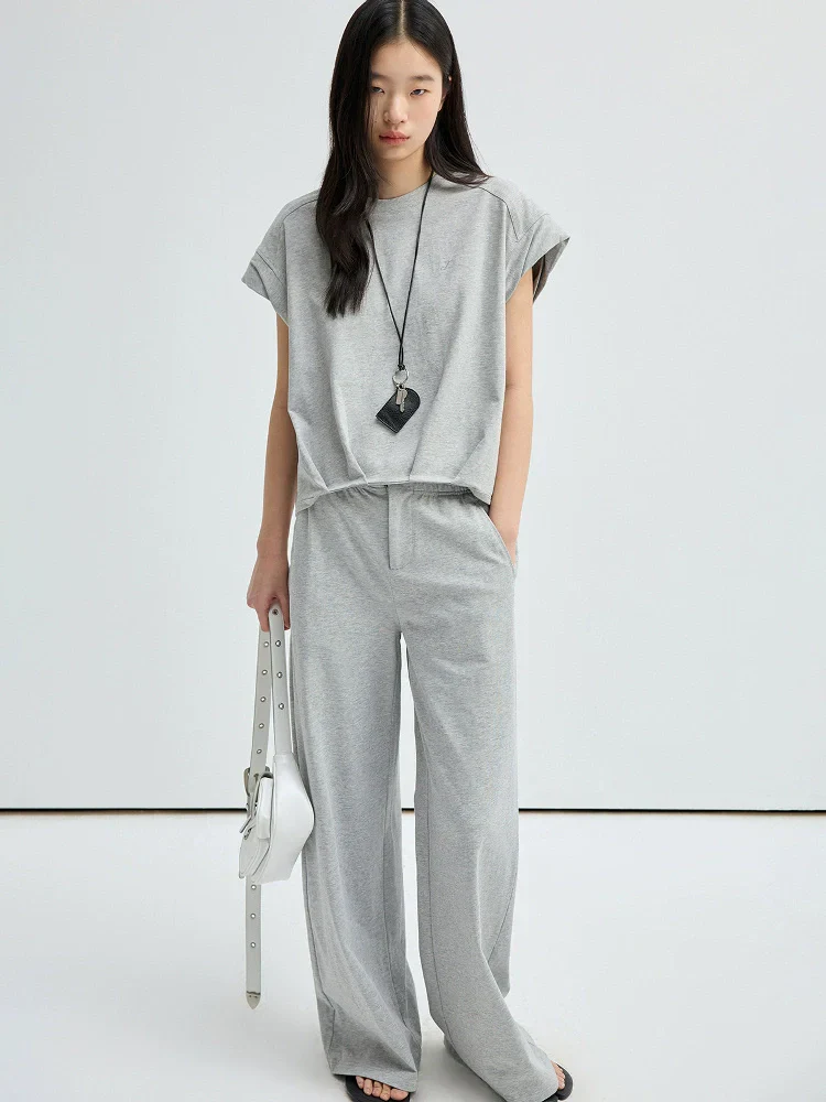 Twist-Cuff Tee & Wide-Leg Pants Set - Image 5