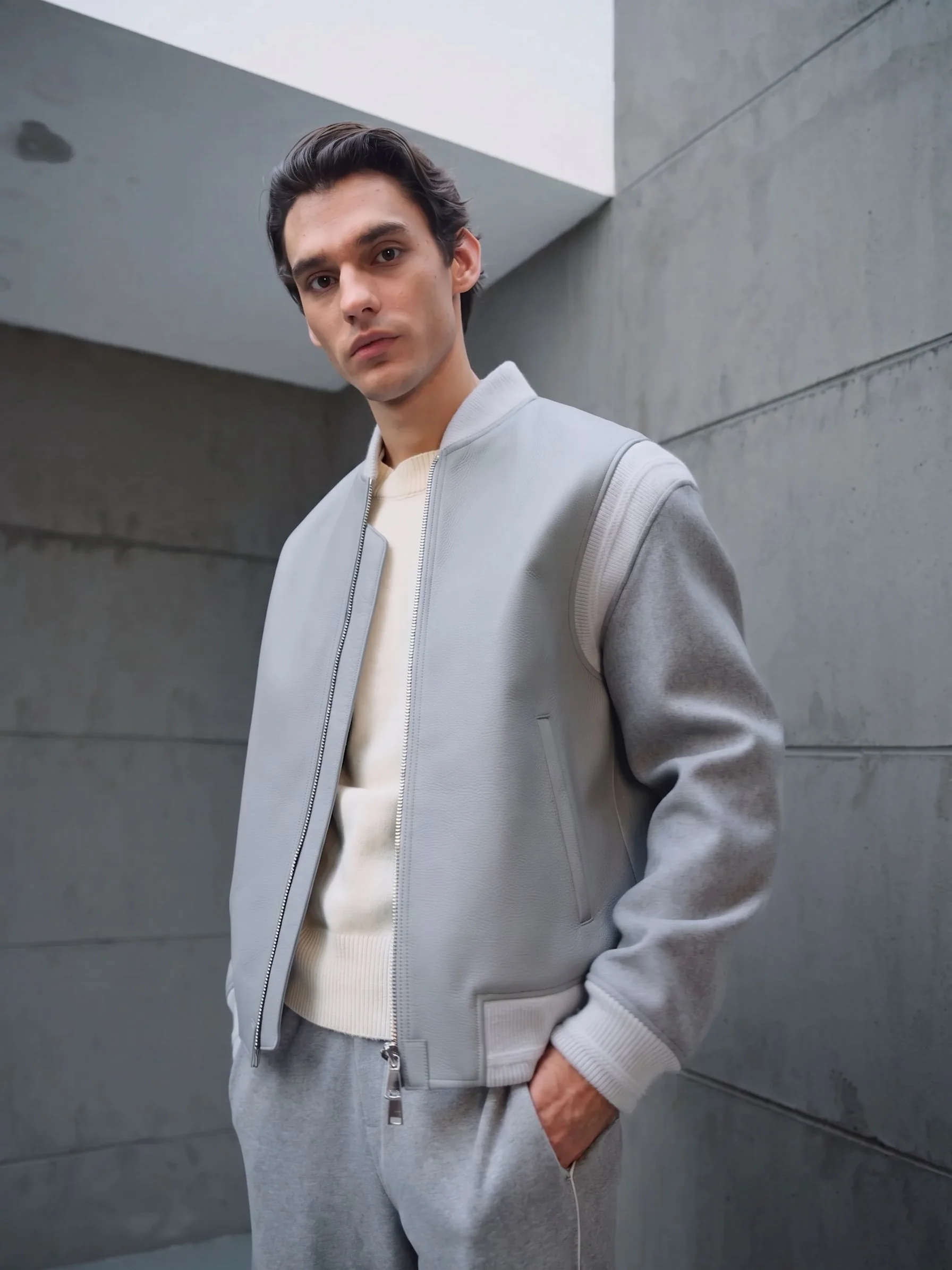 Two-Tone Bomber Jacket