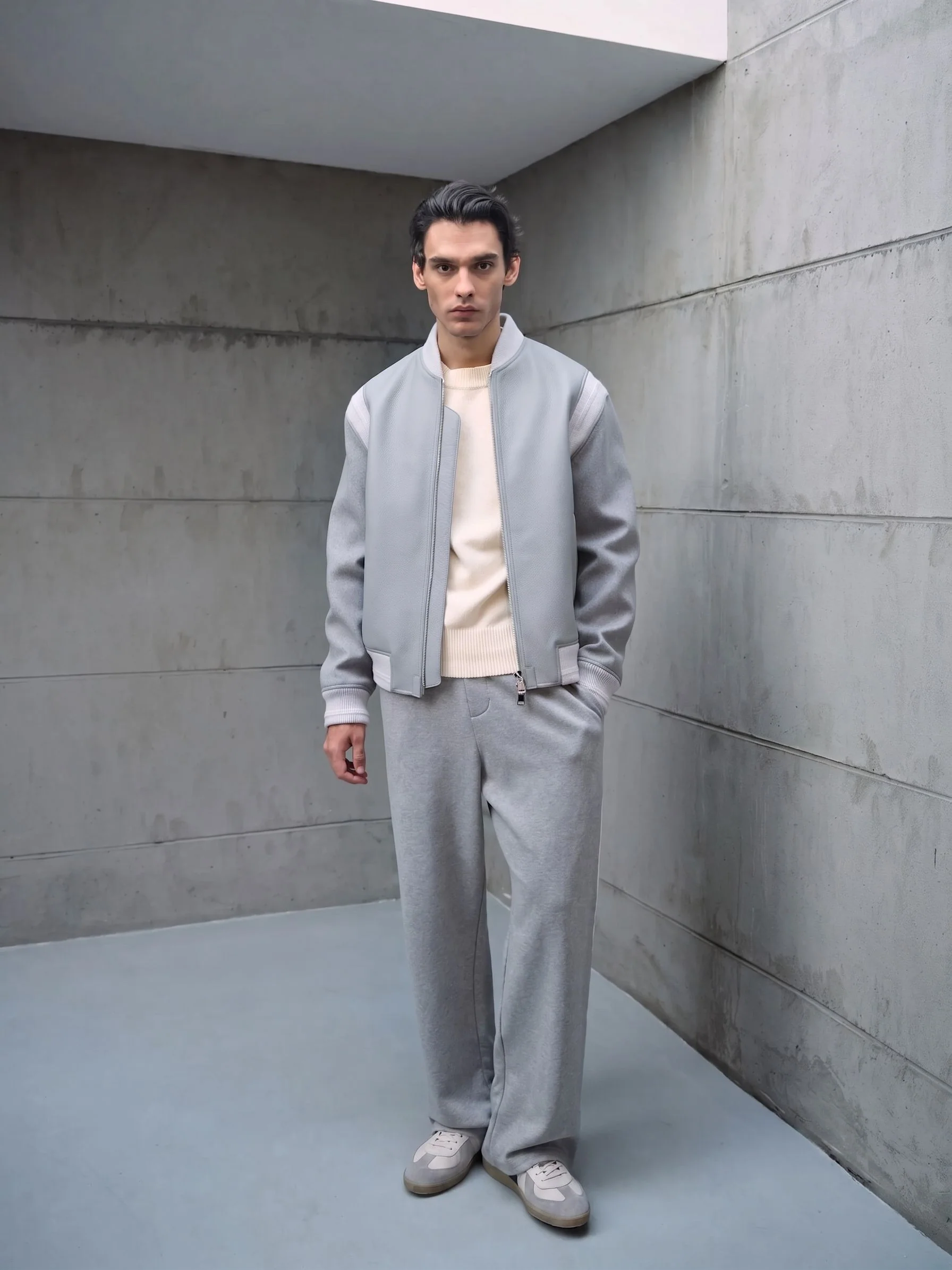 Two-Tone Bomber Jacket - Image 3