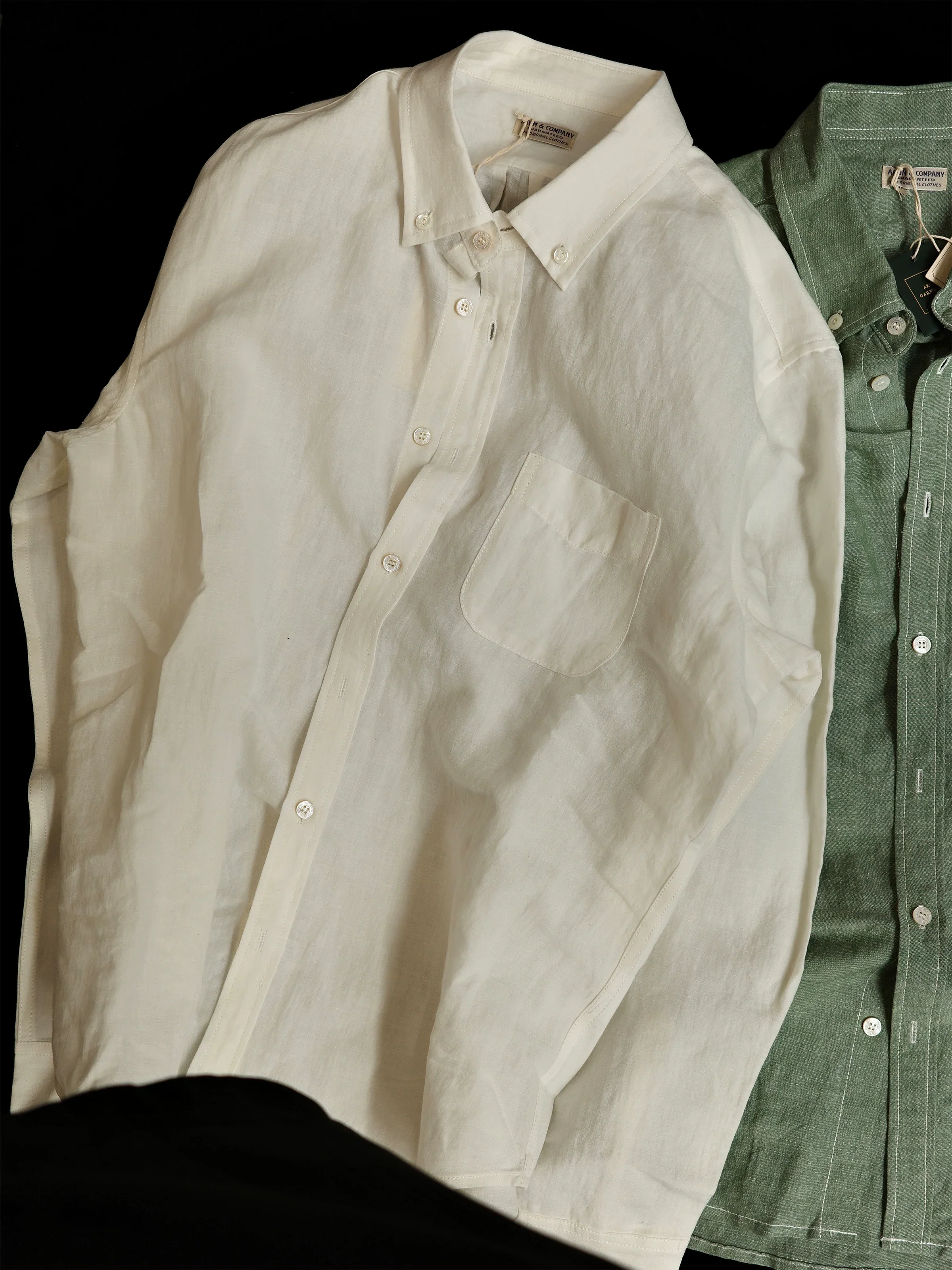 Two-Tone Cotton-Linen Shirt - Image 7