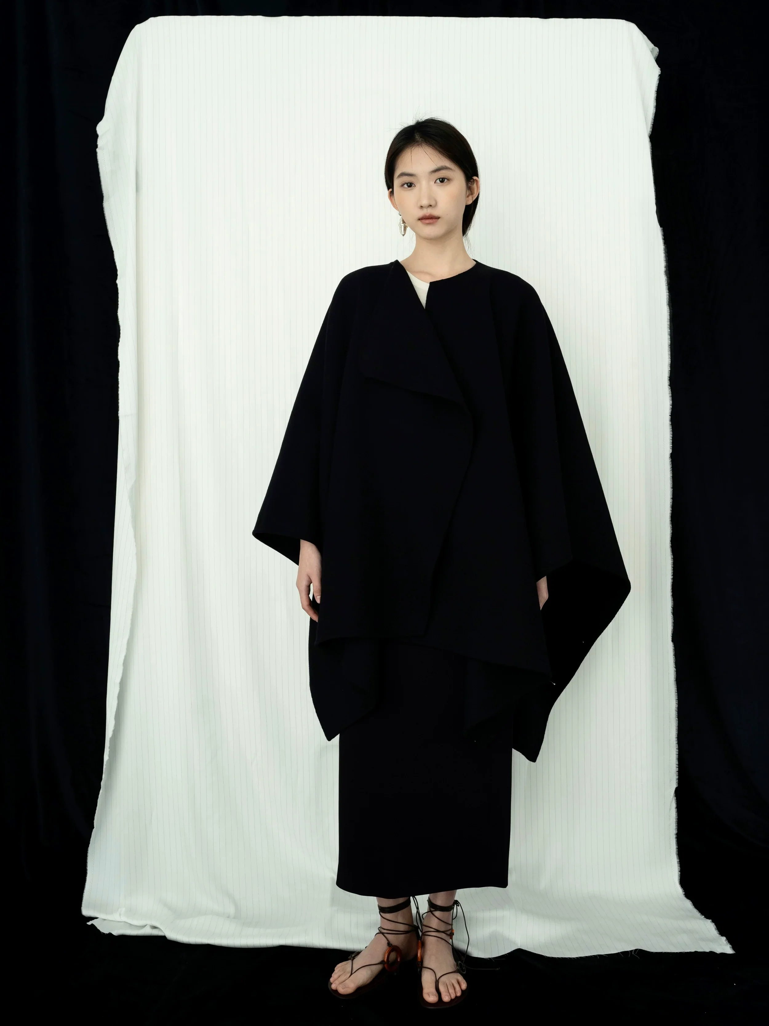 Two-Tone Draped Cape - Image 3