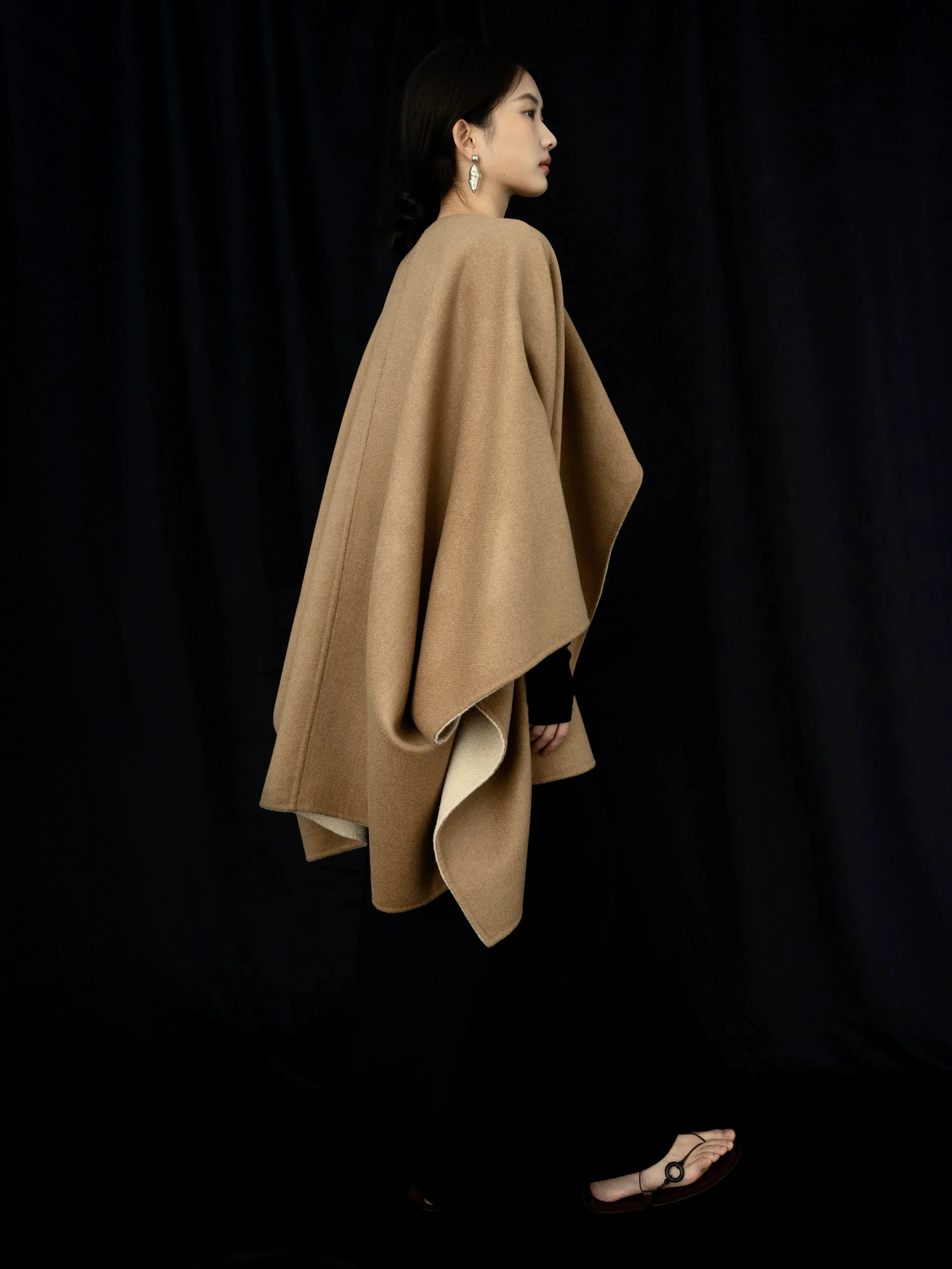 Two-Tone Draped Cape - Image 4